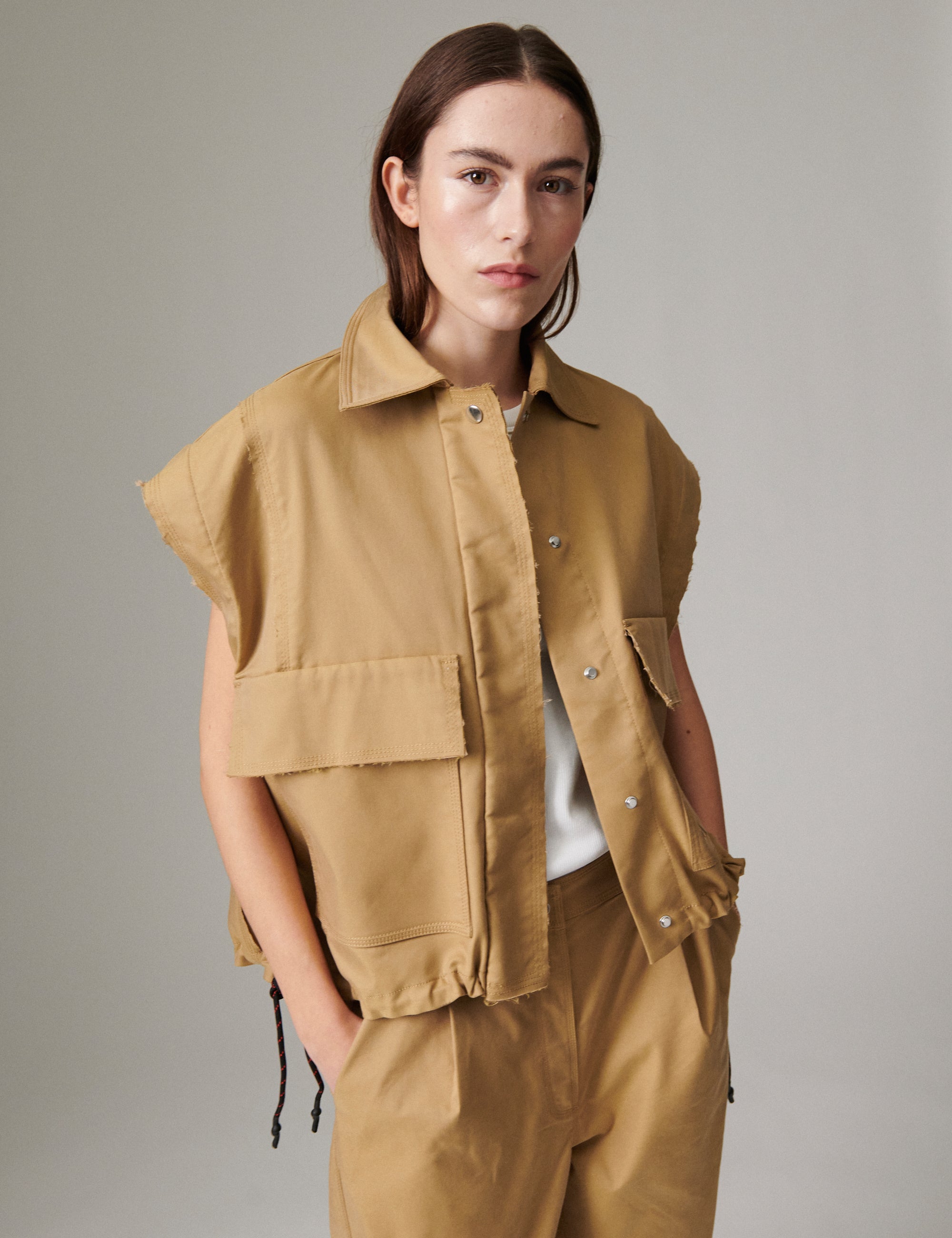 DAY Birger ét Mikkelsen Stevens - Canvas Deluxe - Jacket Jakke 170836 ECRU OLIVE