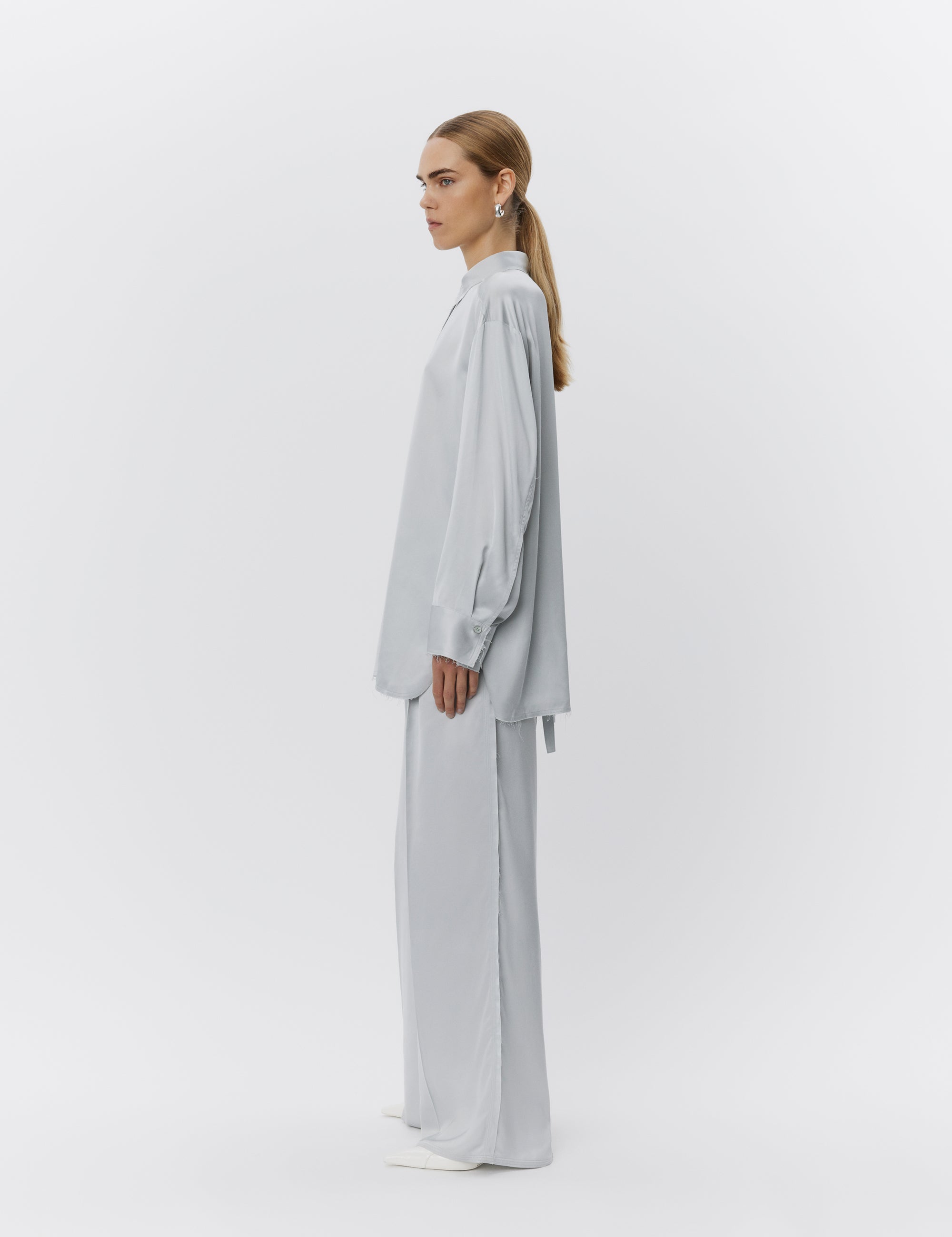 DAY Birger ét Mikkelsen Strong - Fluid viscose Shirts & Blouses 144206 PEARL BLUE