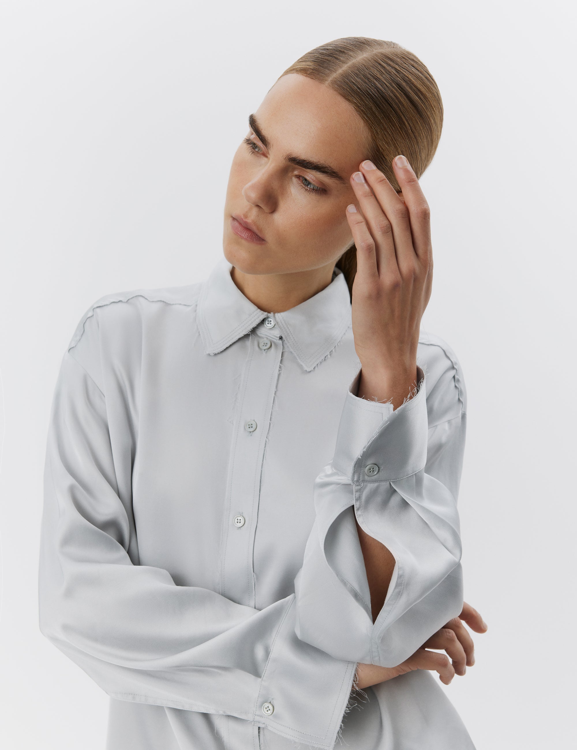 DAY Birger ét Mikkelsen Strong - Fluid viscose Shirts & Blouses 144206 PEARL BLUE