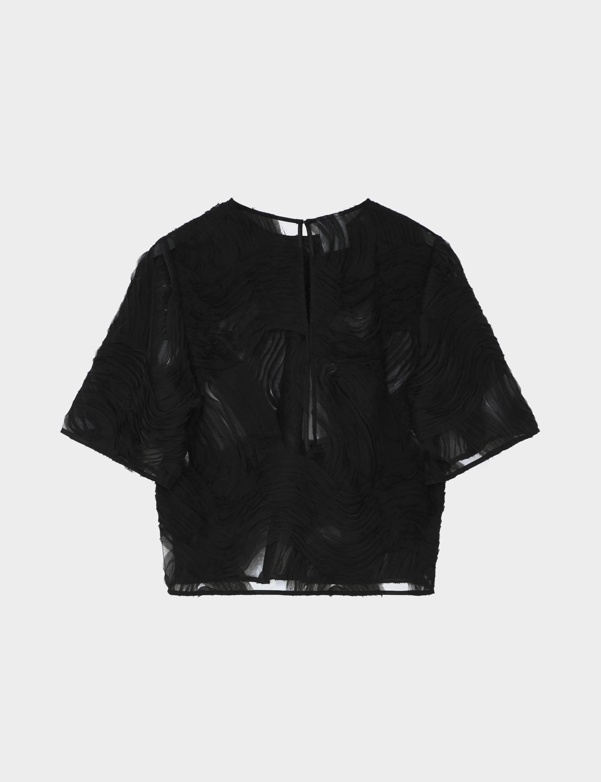 DAY Birger ét Mikkelsen Tatiana - Crochet Lacy Tops & T-Shirts 190303 BLACK