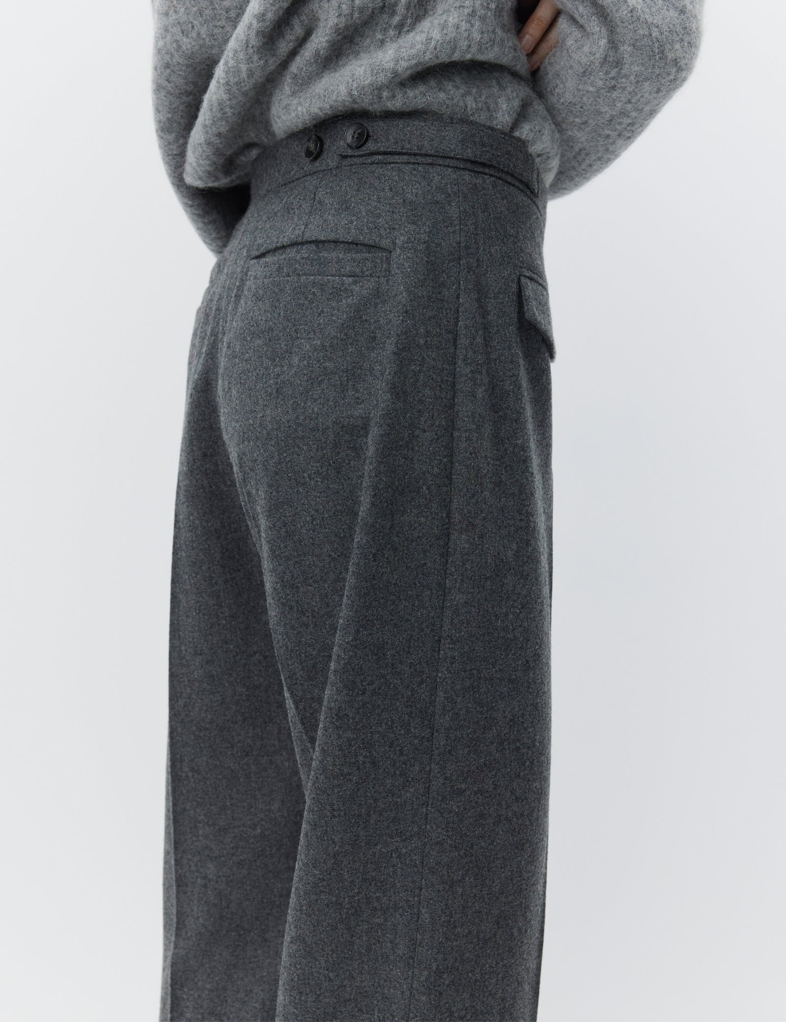 DAY Birger ét Mikkelsen Thalia - Melange Wool Bukser 500006 Medium Grey Melange