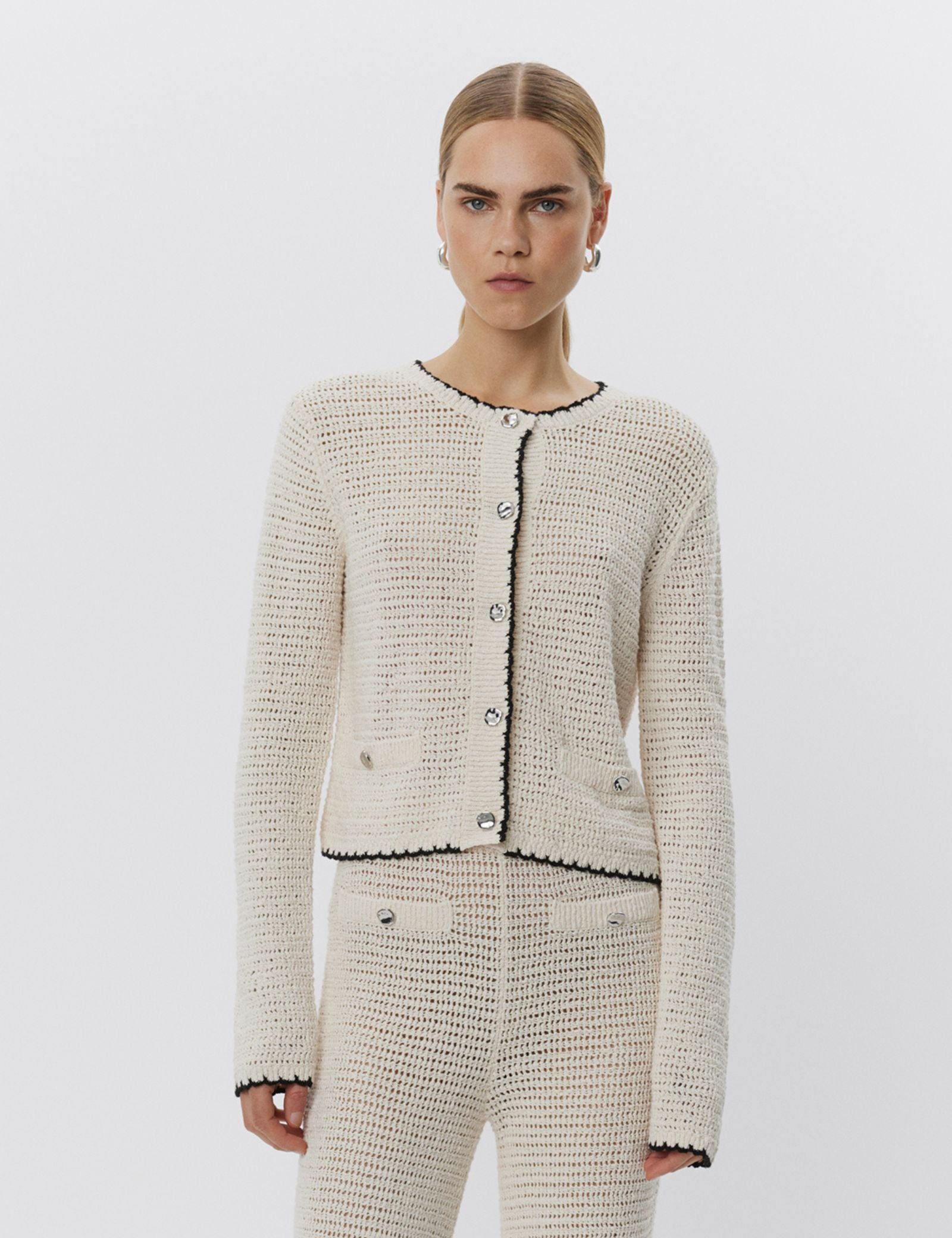 DAY Birger ét Mikkelsen Turner - Cotton Structure Cardigan 11-0605 JET STREAM