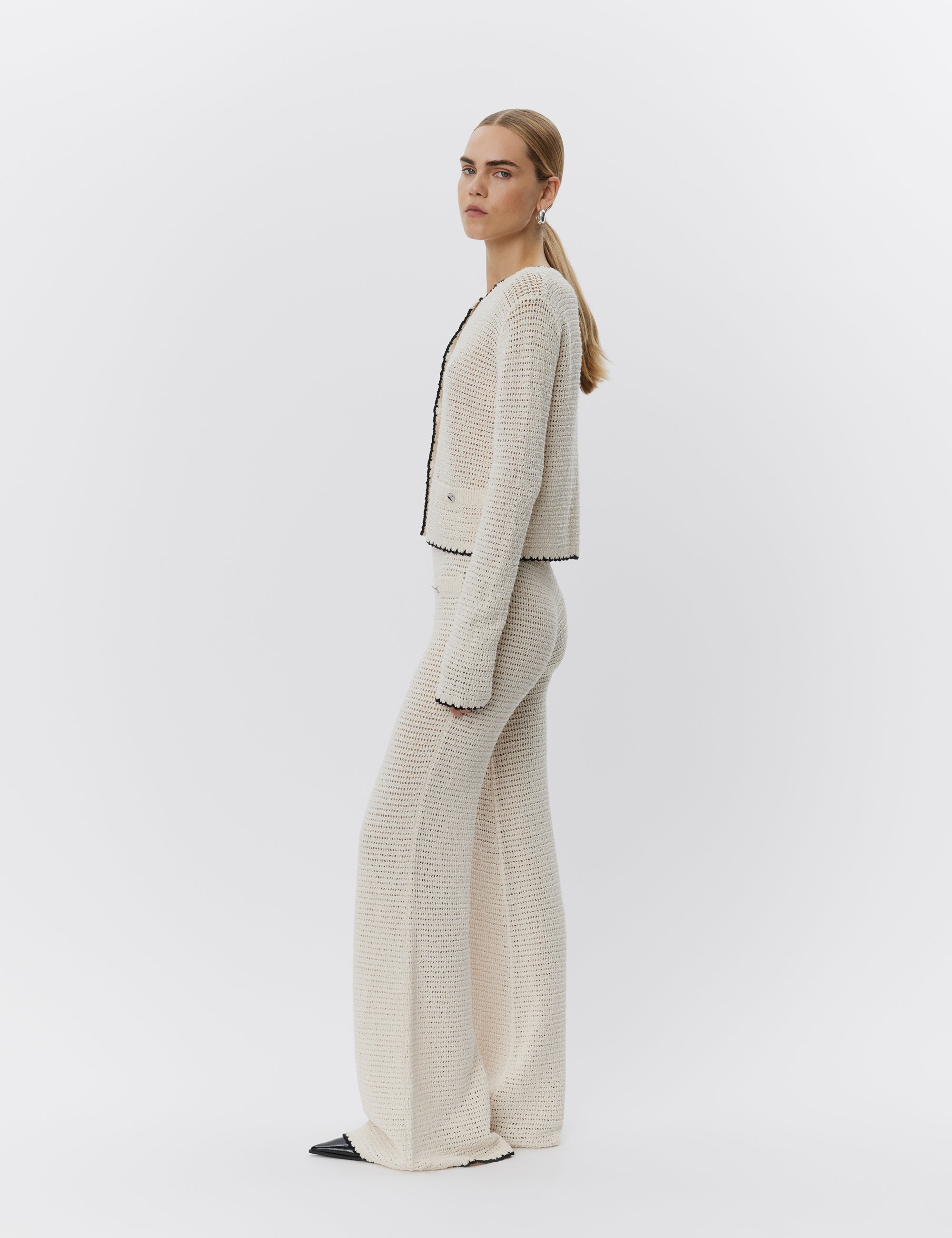 DAY Birger ét Mikkelsen Turner - Cotton Structure Cardigan 11-0605 JET STREAM