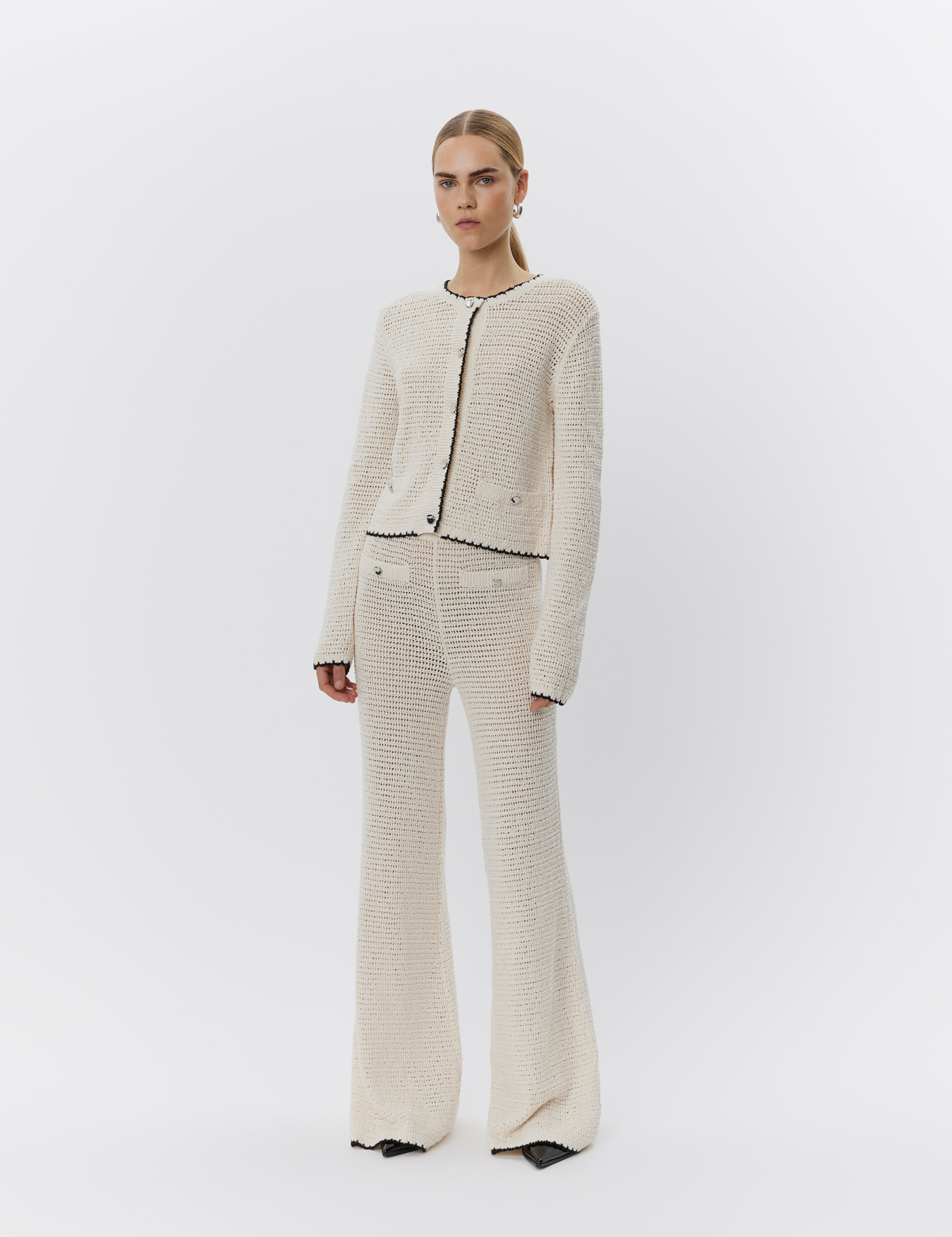 DAY Birger ét Mikkelsen Turner - Cotton Structure Cardigan 11-0605 JET STREAM