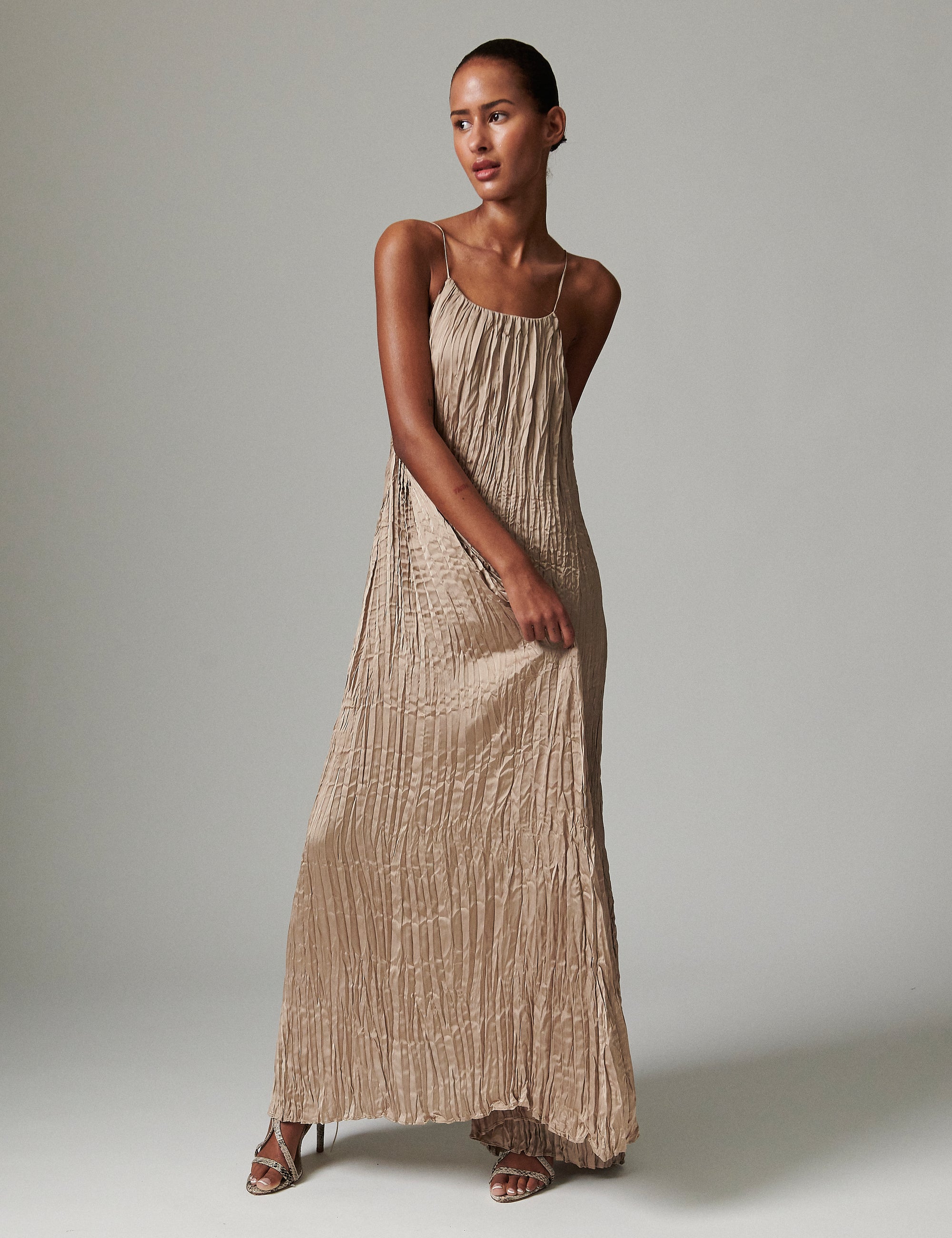 DAY Birger ét Mikkelsen Tyrice - Crinkled Surface Kjole 161407 COBBLESTONE