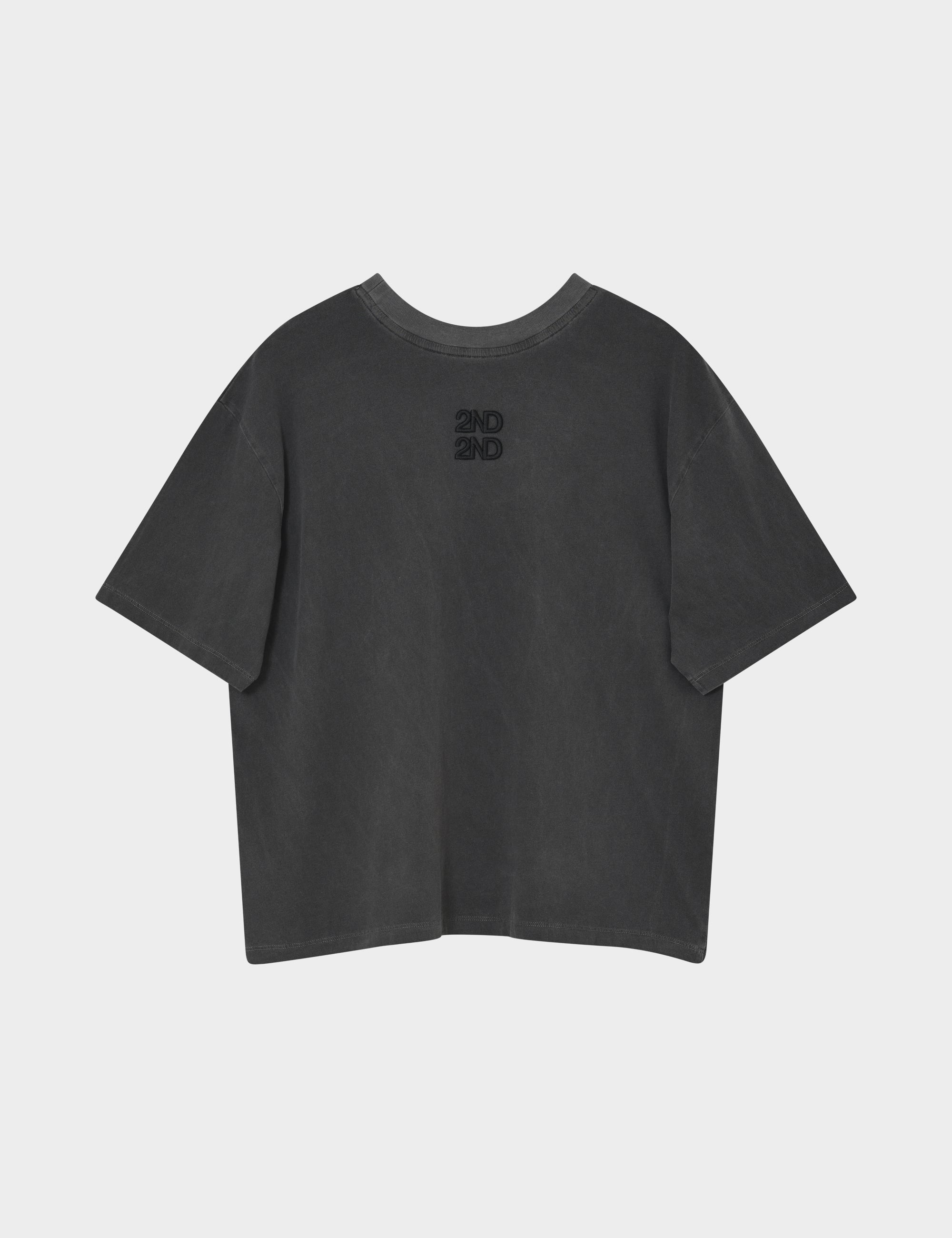 2NDDAY 2NDArale - Overwashed Jersey - T-shirt T-shirt 190303 Black