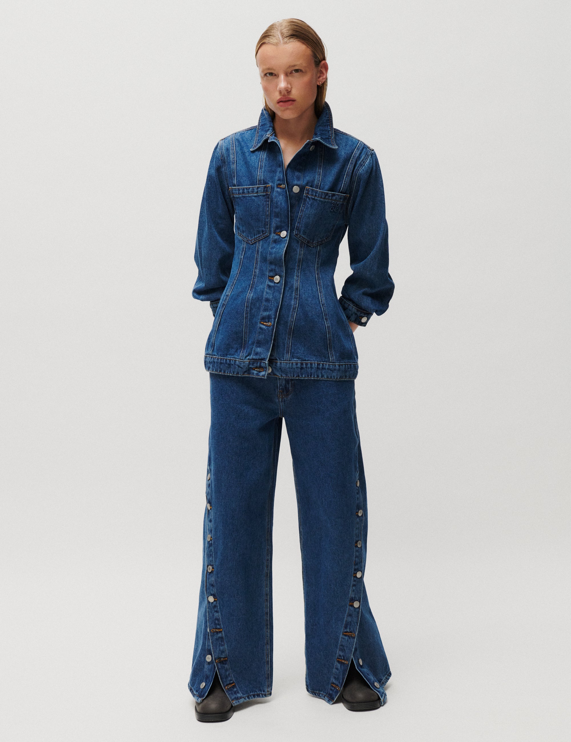 2NDDAY 2NDBilla - Midblue Wash Jakke D019 Mid Blue