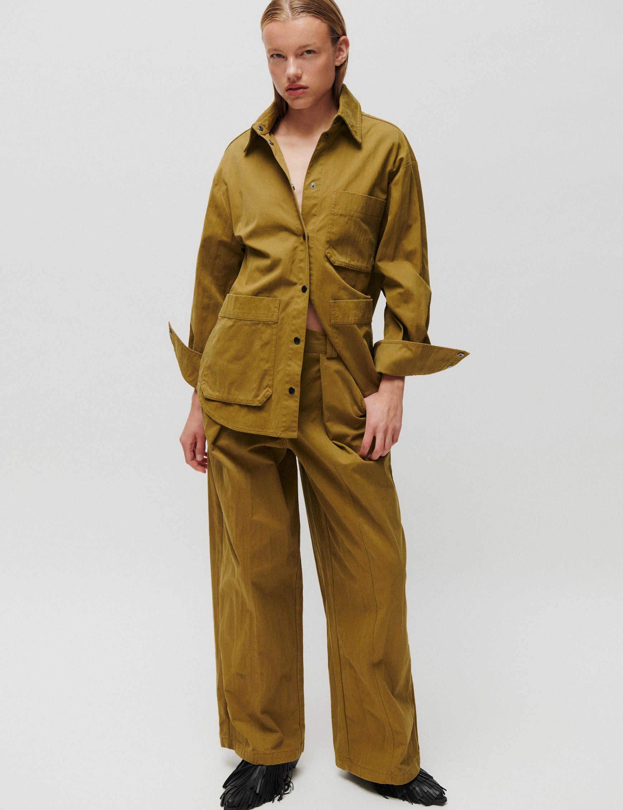 2NDDAY 2NDBrucia - Firm Cotton - Skjorte Bluse 180627 Fir Green