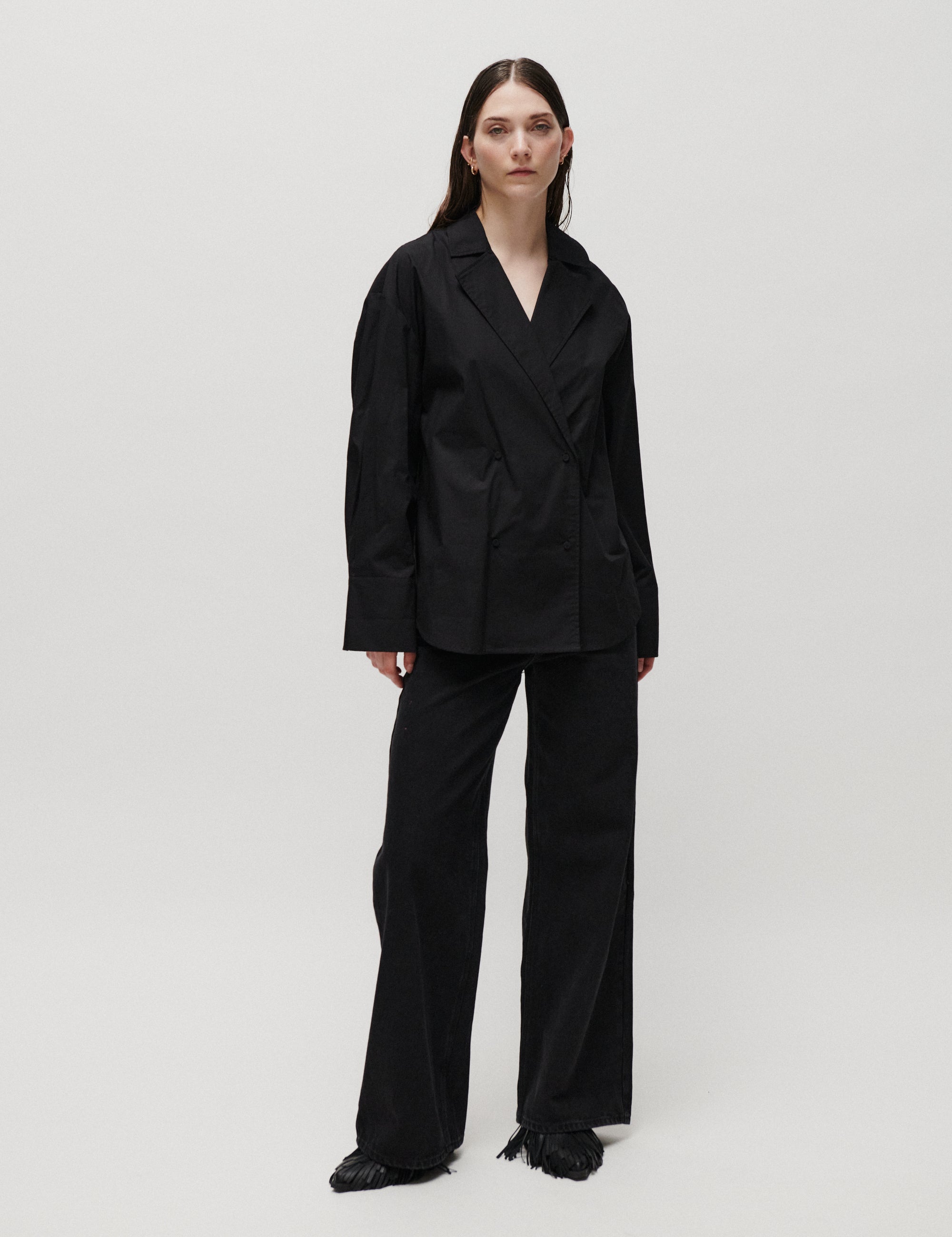 2NDDAY 2NDFern - Crispy Poplin - Skjorte Bluse 190303 Black
