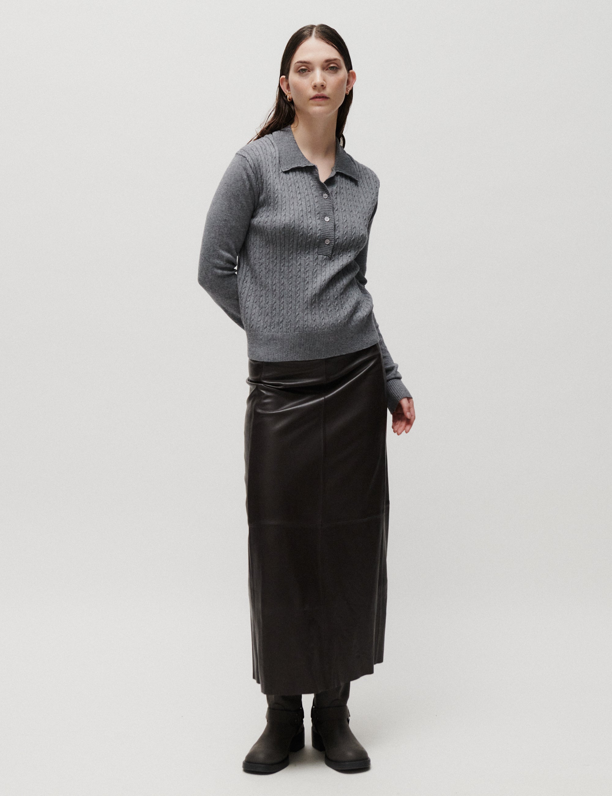 2NDDAY 2NDJaneice - Soft Wool - Bluse Bluse 420130 Medium Grey Melange