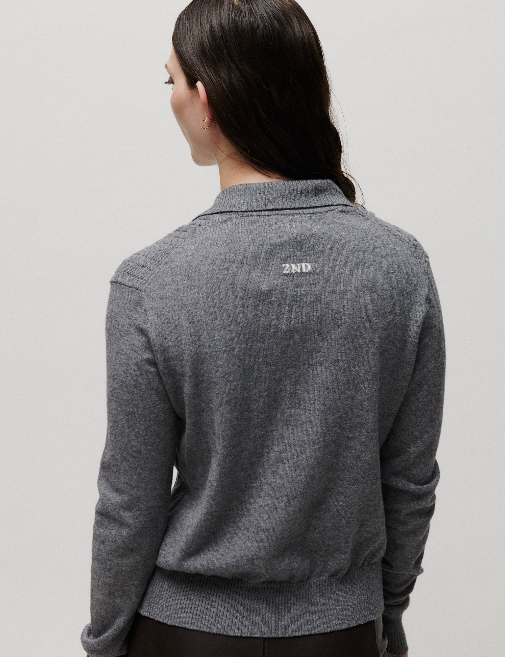 2NDDAY 2NDJaneice - Soft Wool - Bluse Bluse 420130 Medium Grey Melange