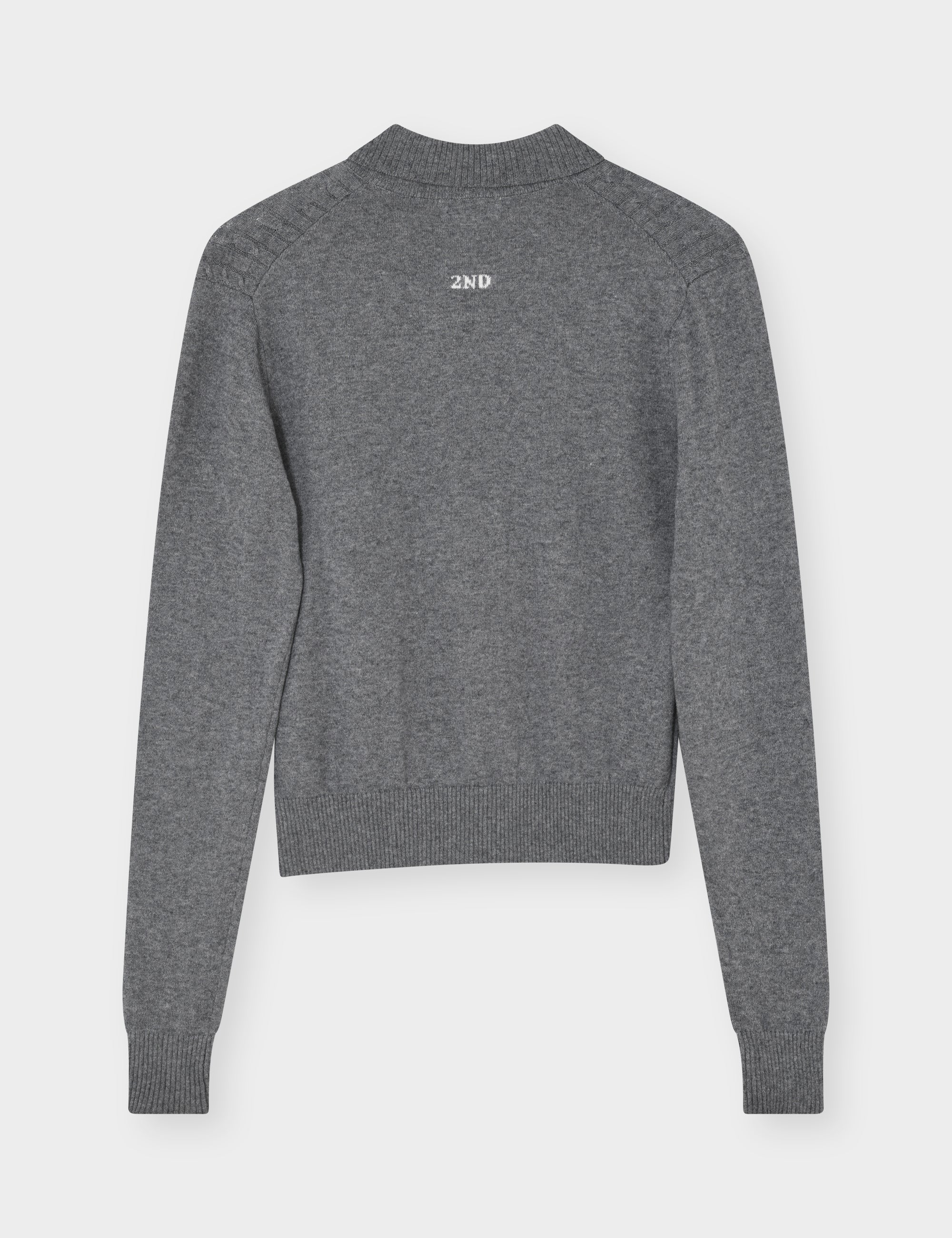2NDDAY 2NDJaneice - Soft Wool - Bluse Bluse 420130 Medium Grey Melange