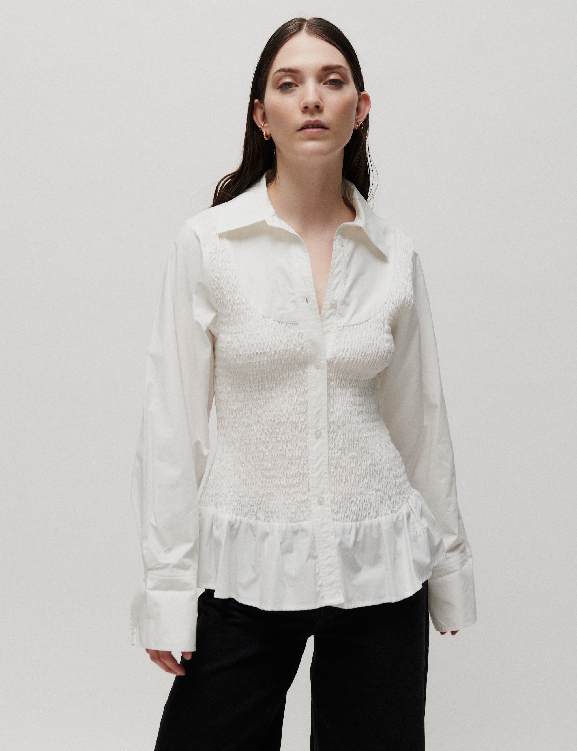 2NDDAY 2NDJoda - Crispy Poplin - Skjorte Bluse 114001 Brilliant White