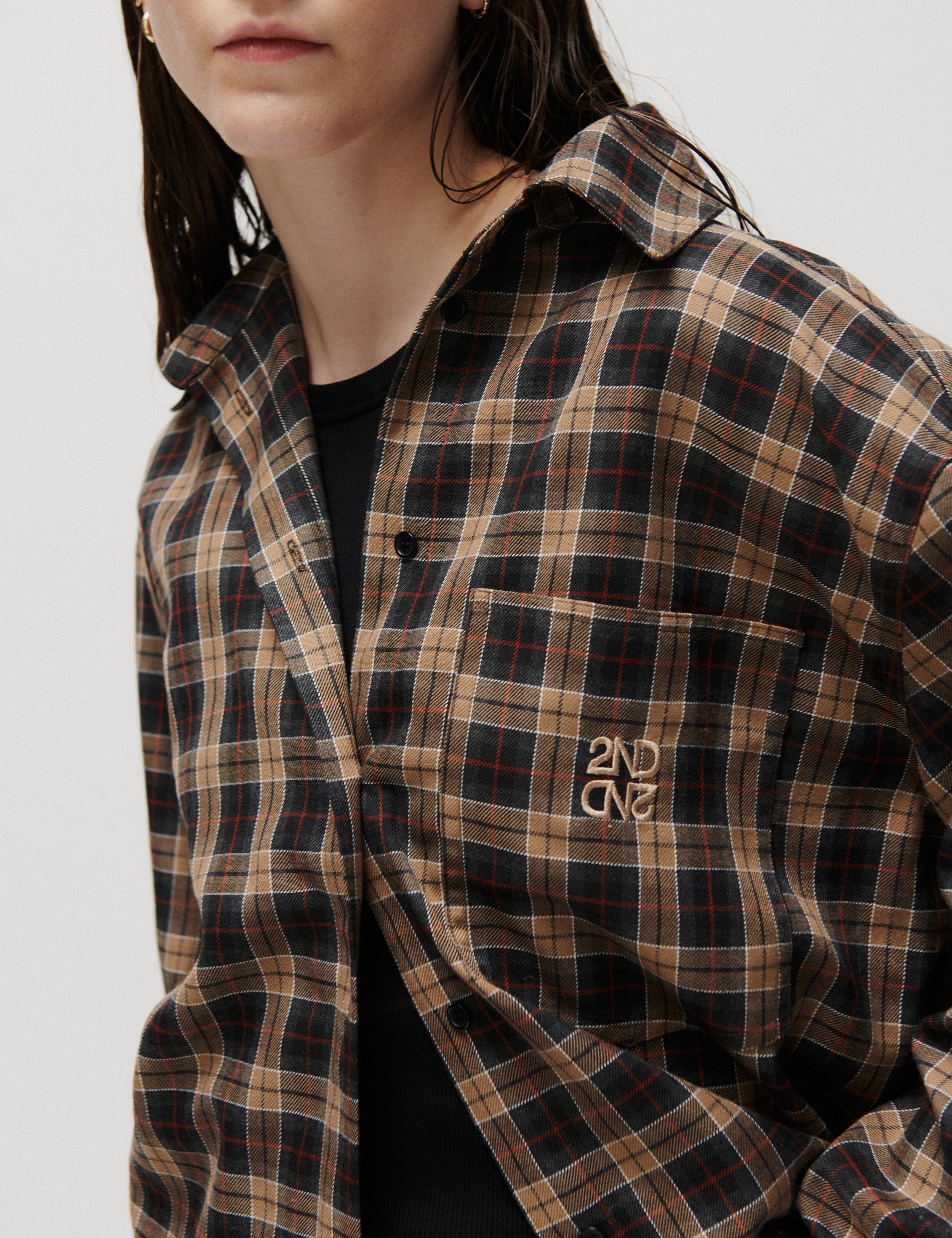 2NDDAY 2NDManny - Classic Flannel - Skjorte Bluse 191234 Rocky Road