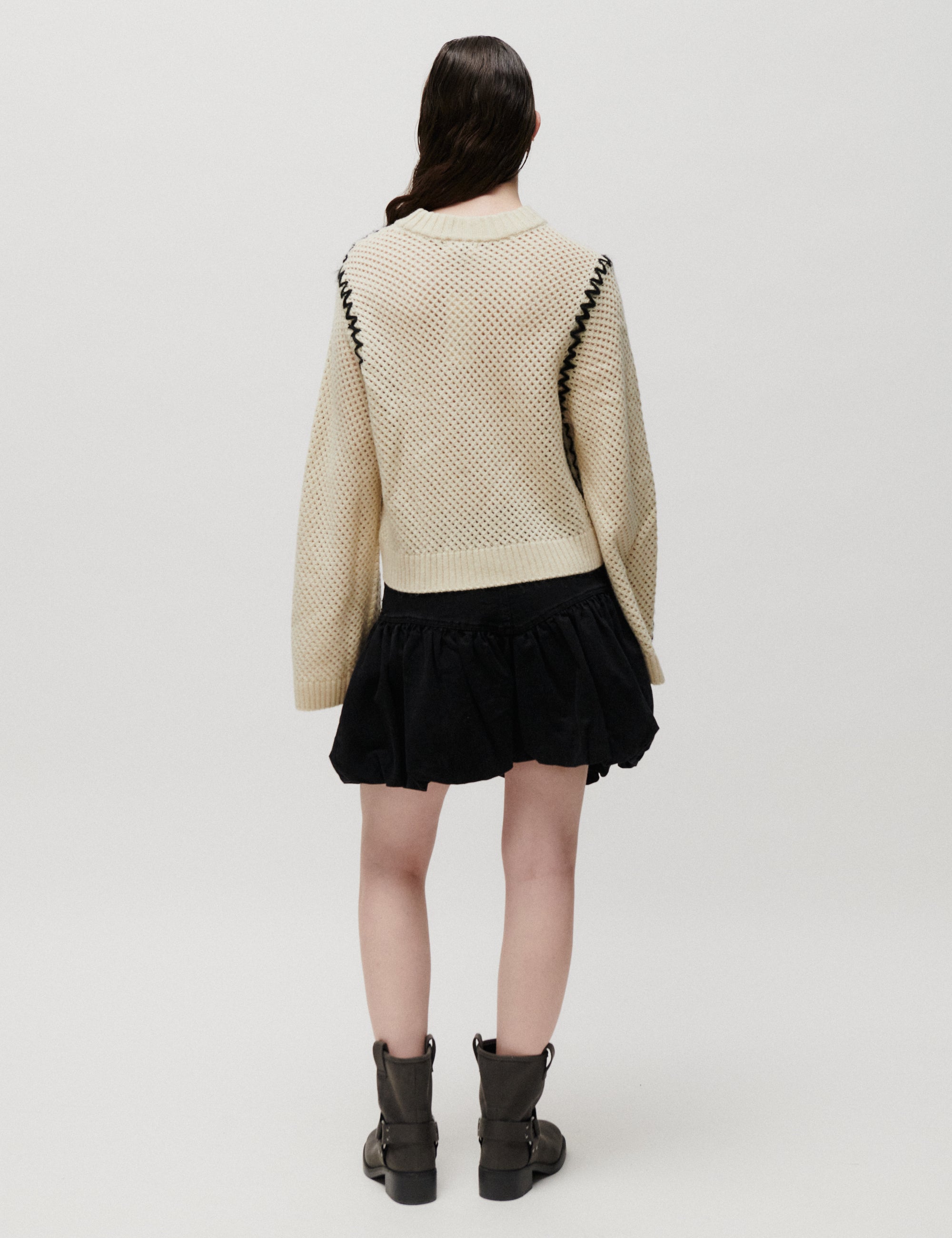 2NDDAY 2NDMarlet - Open Knit Sweater 124301 ALMOND MILK