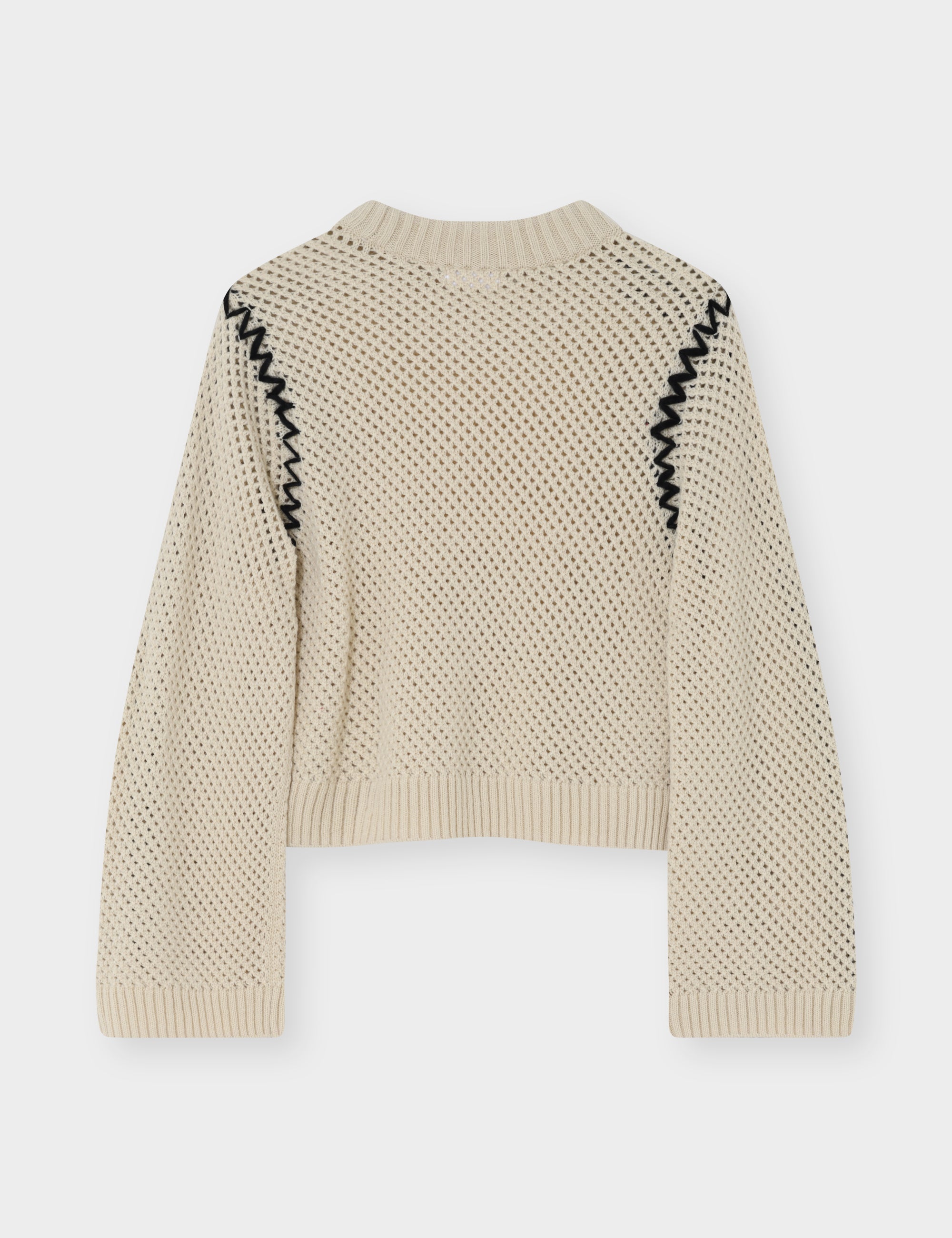 2NDDAY 2NDMarlet - Open Knit Sweater 124301 ALMOND MILK