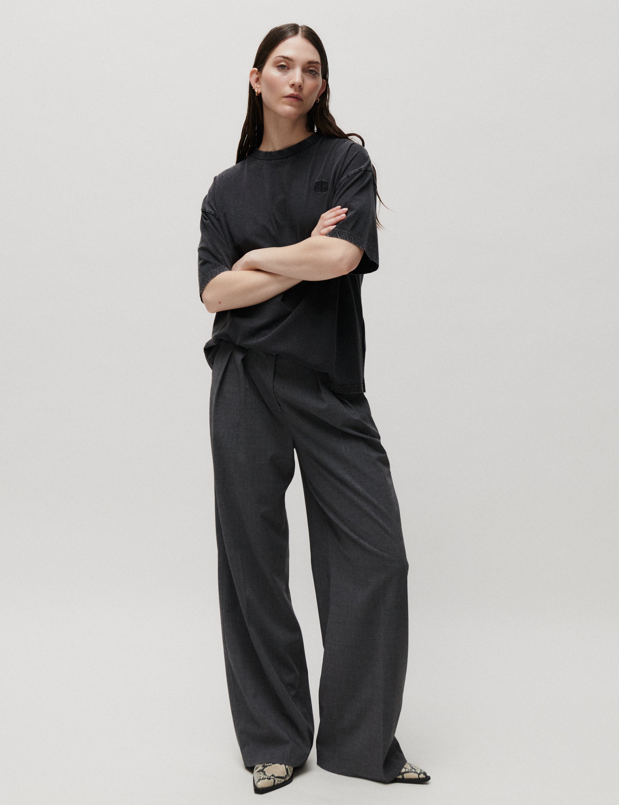 2NDDAY 2NDMille - Melange Suiting - Bukser Bukser 420129 Light Grey Melange