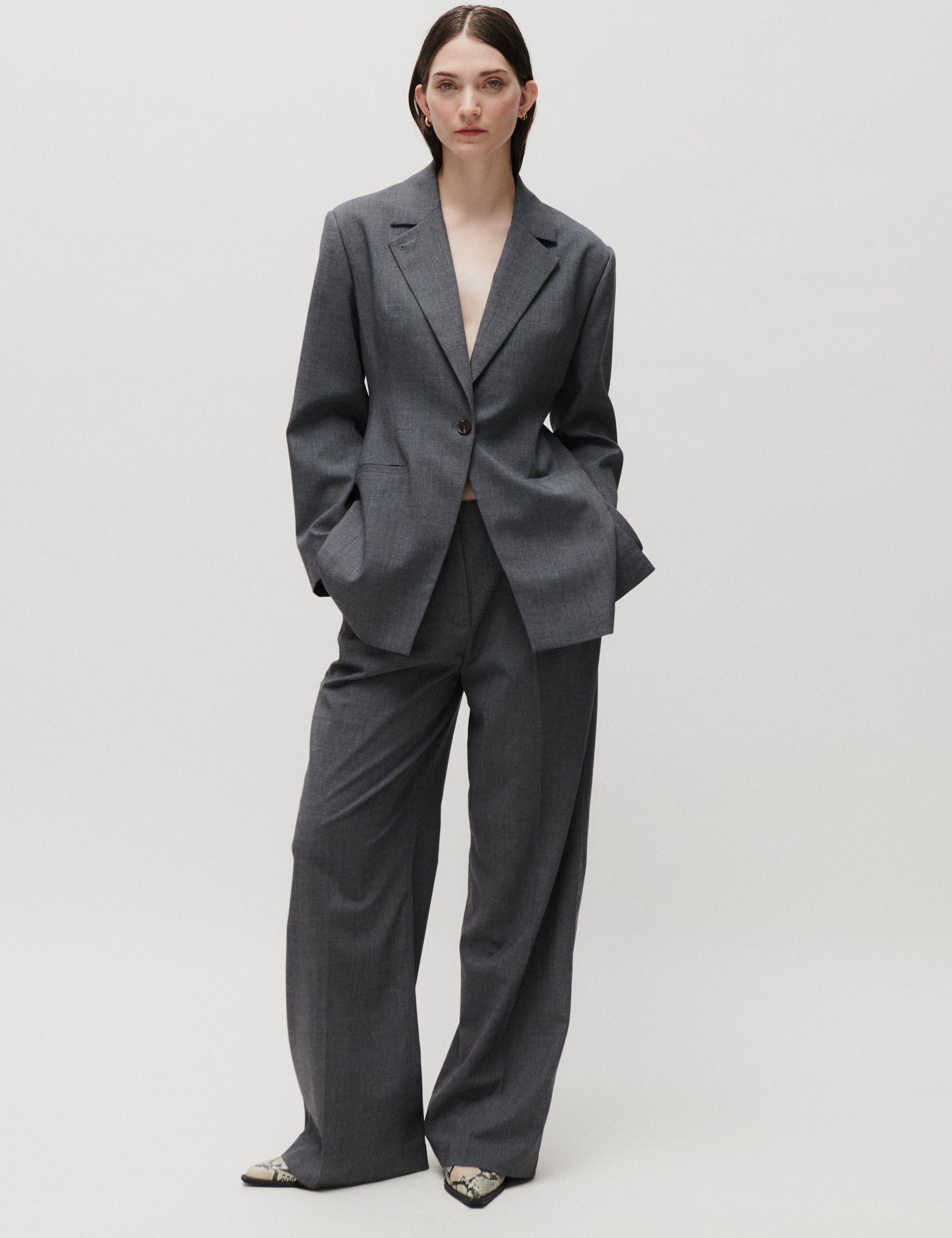2NDDAY 2NDMille - Melange Suiting - Bukser Bukser 420129 Light Grey Melange