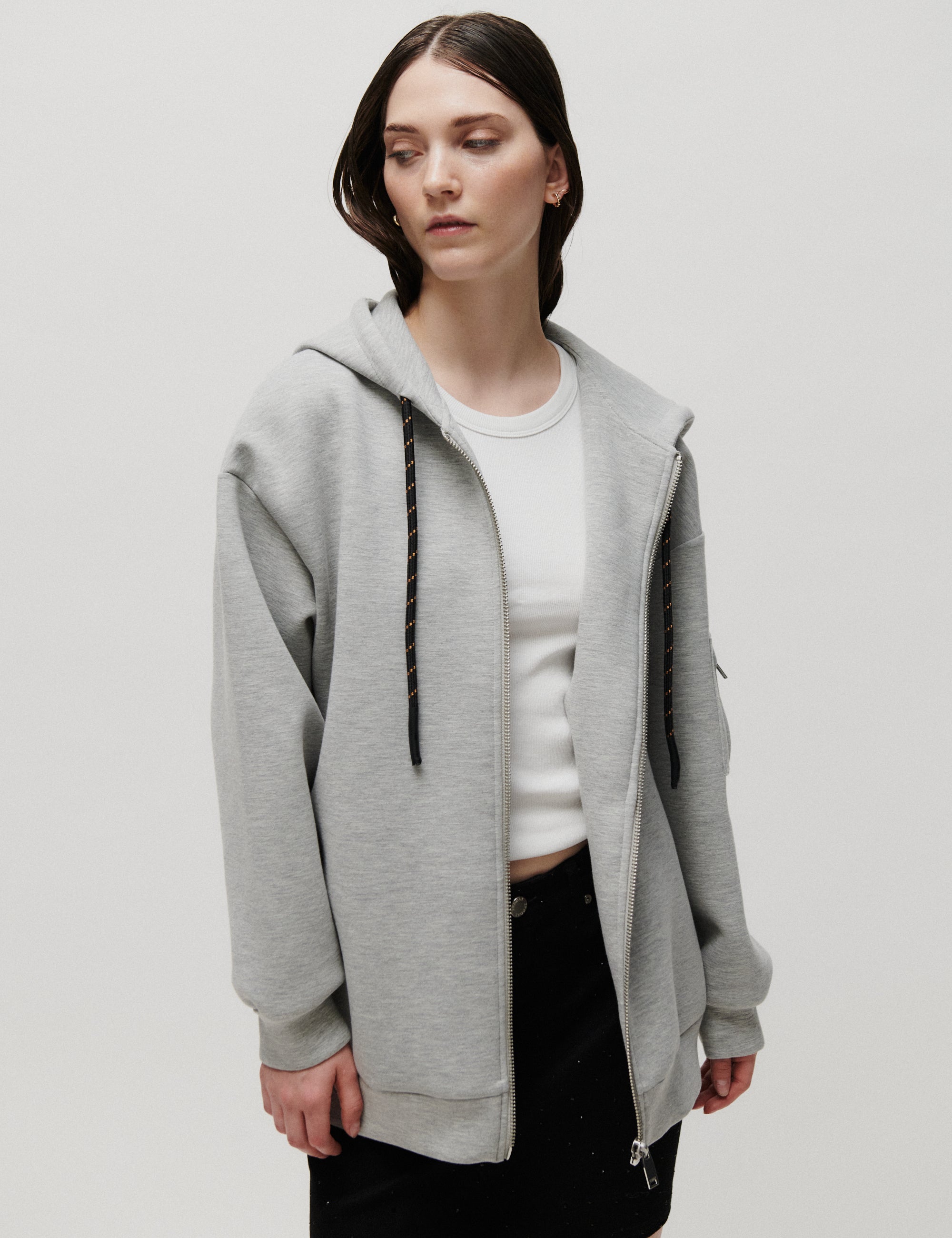 2NDDAY 2NDRedford - Scuba - Hoodie Hættetrøje DARK GREY MELANGE
