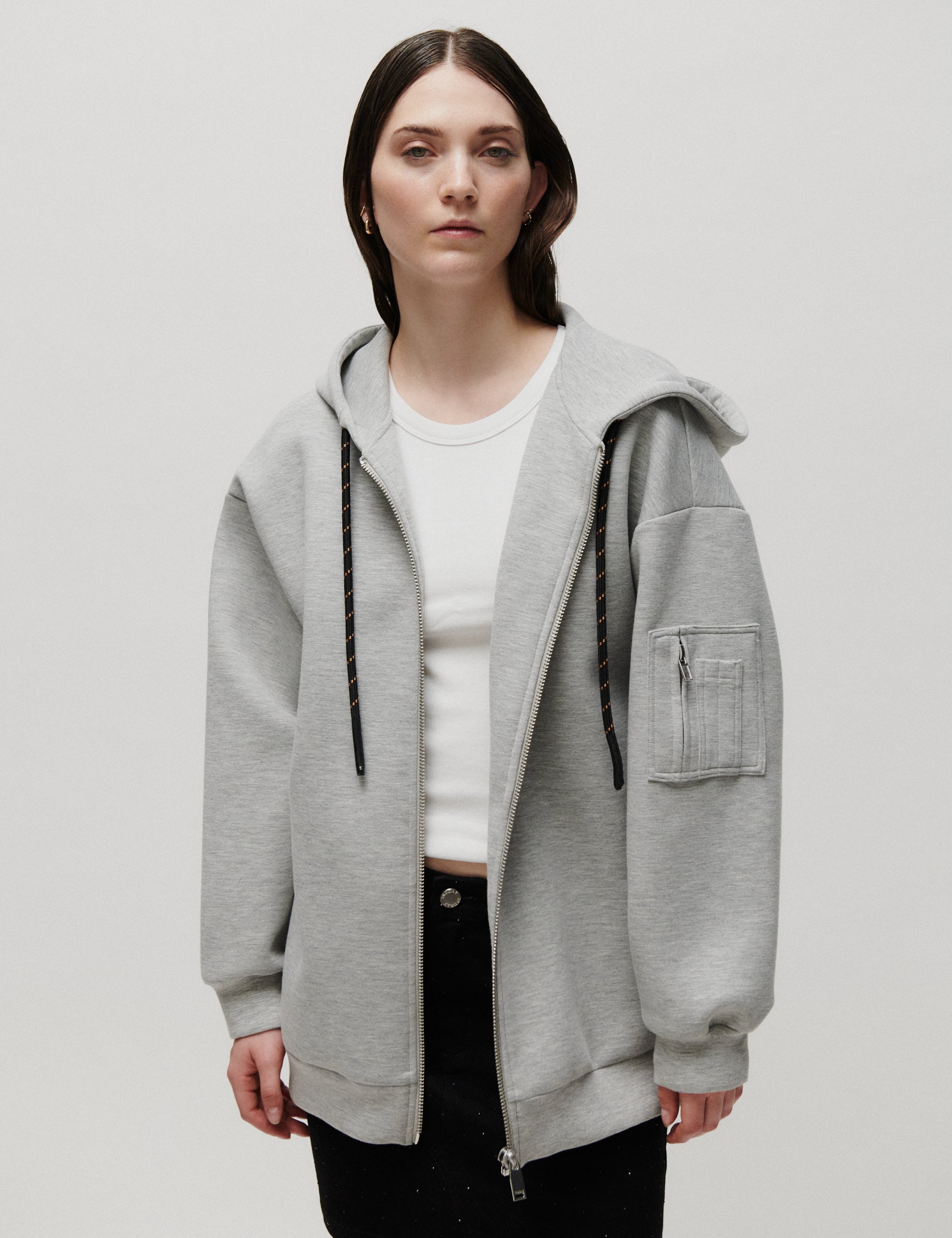 2NDDAY 2NDRedford - Scuba - Hoodie Hættetrøje DARK GREY MELANGE