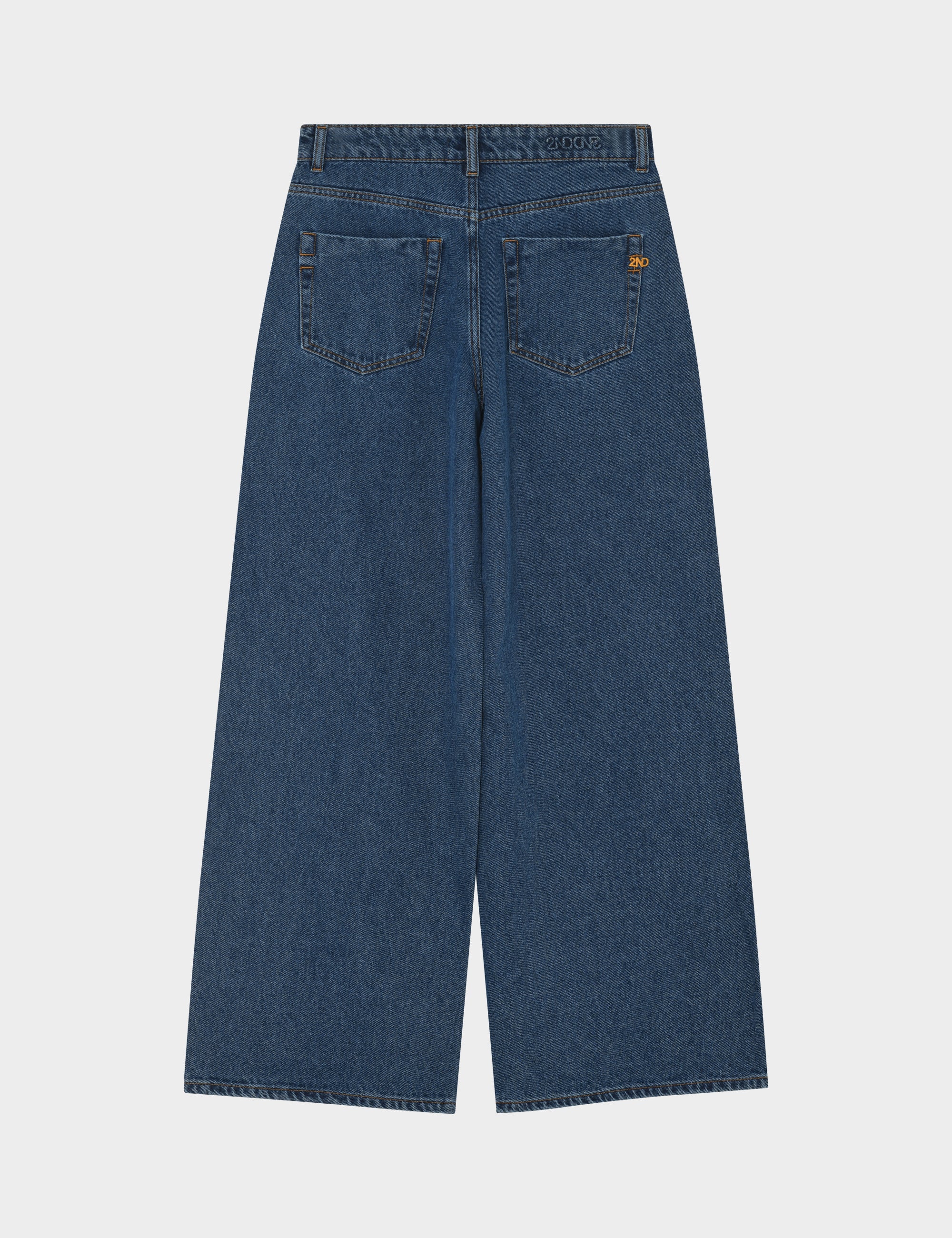 2NDDAY 2NDRoden - Midblue Wash Bukser D019 Mid Blue