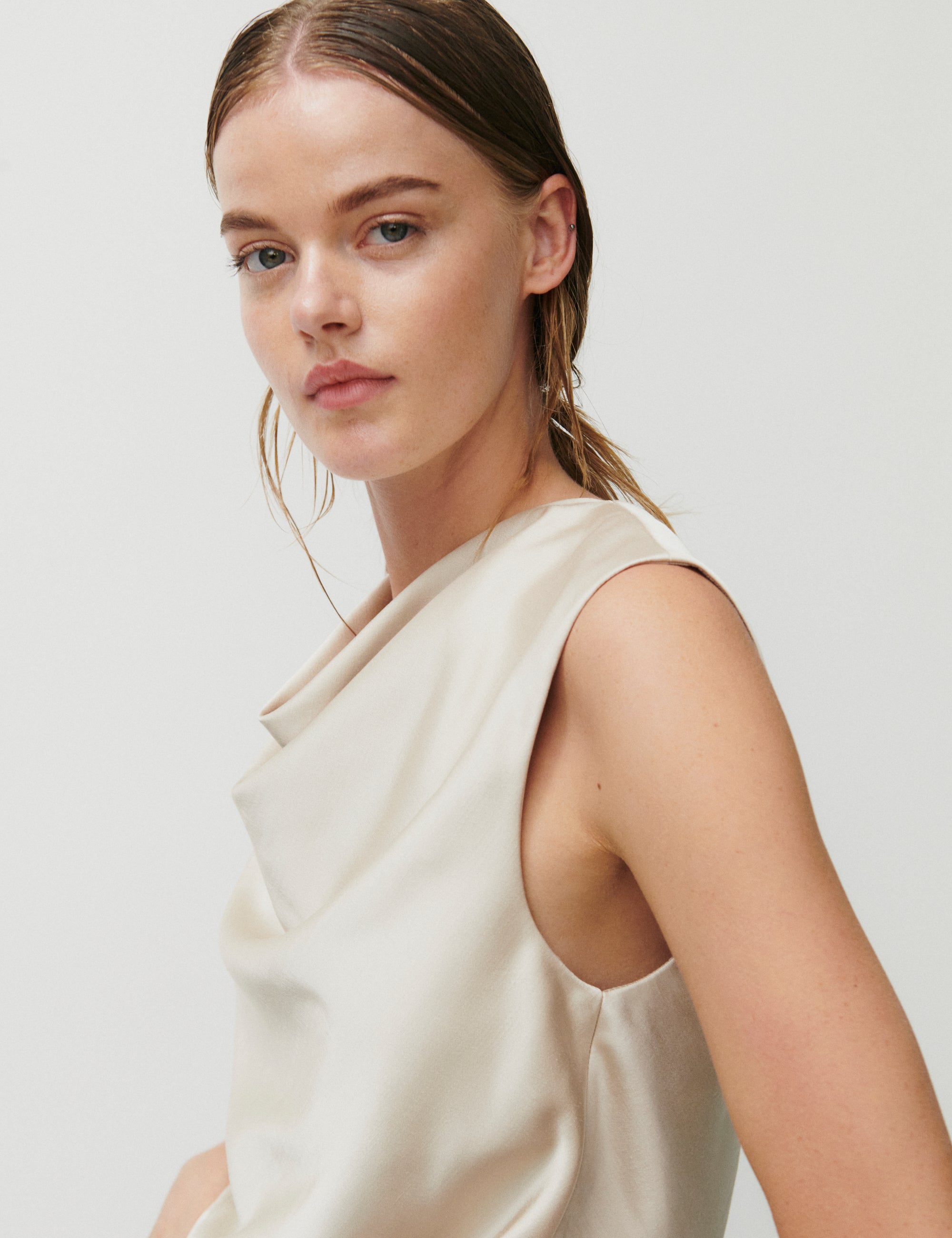 2NDDAY 2ND Amrose - Shiny Suiting Shirts & Blouses 141106 Peyote