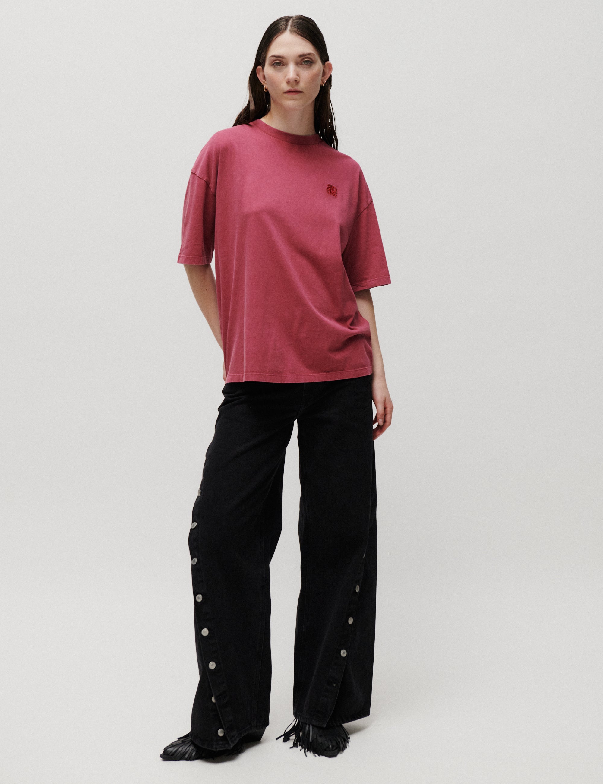 2NDDAY 2ND Araly TT - Overwashed Jersey - T-shirt T-shirt 191930 Pomegranate