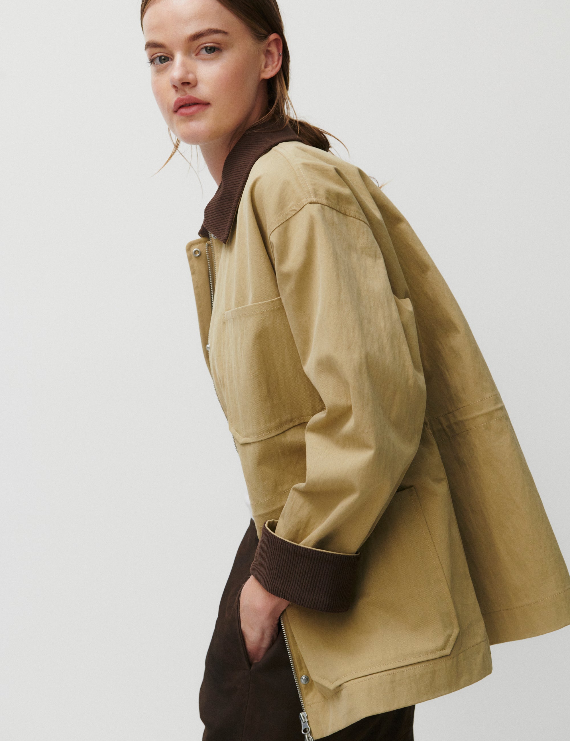 2NDDAY 2ND Bruce - Firm Cotton Jackets 171022 Kelp