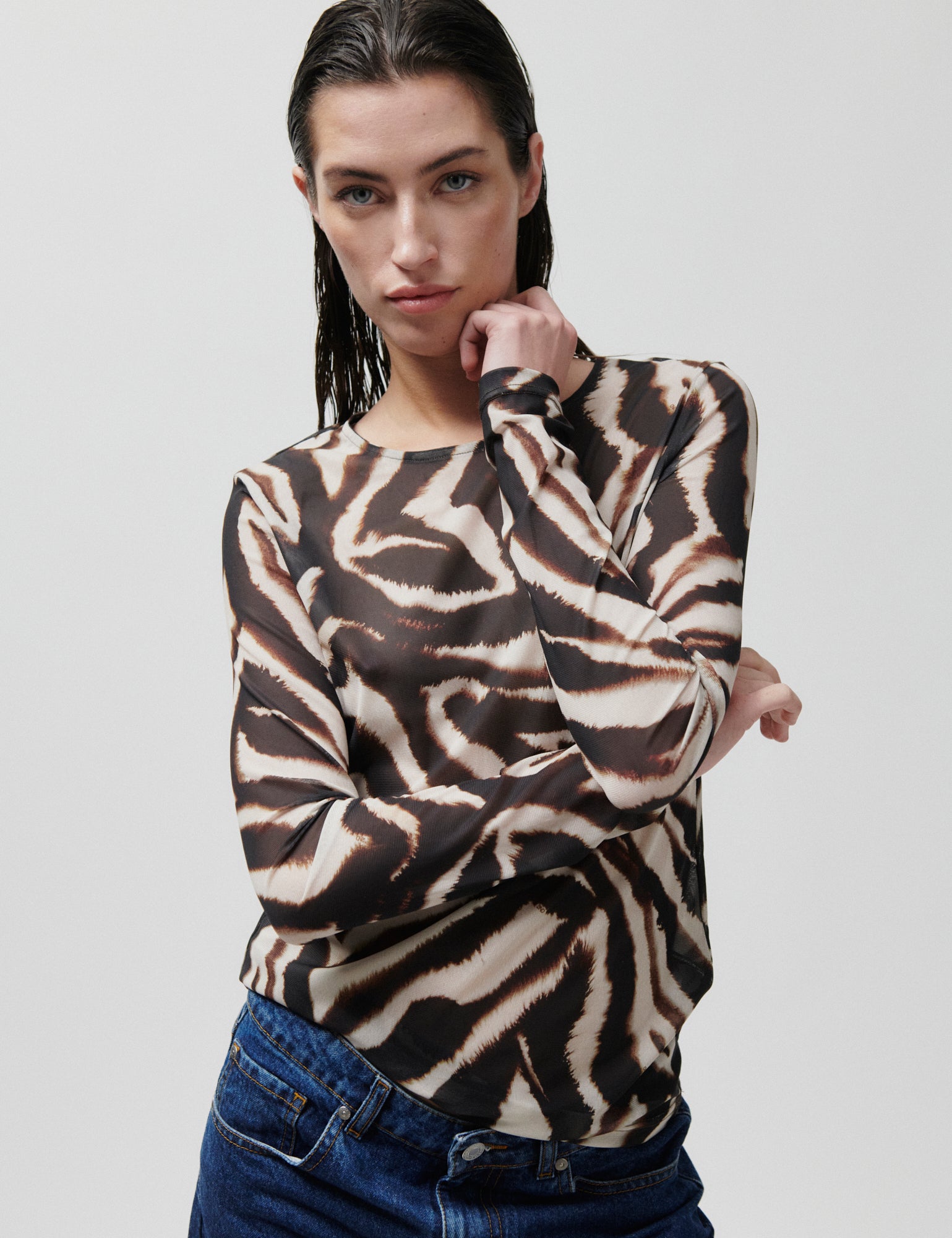 2NDDAY 2ND Carlina - Soft Mesh Shirts & Blouses 420157 Java Zebra