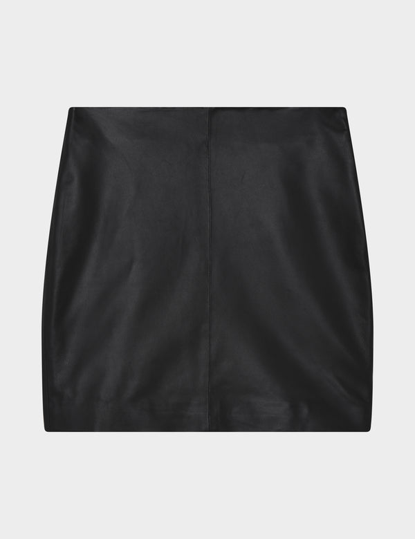2NDDAY 2ND Ceciliana - Classic Leather Skirt 194008 Meteorite (Black)