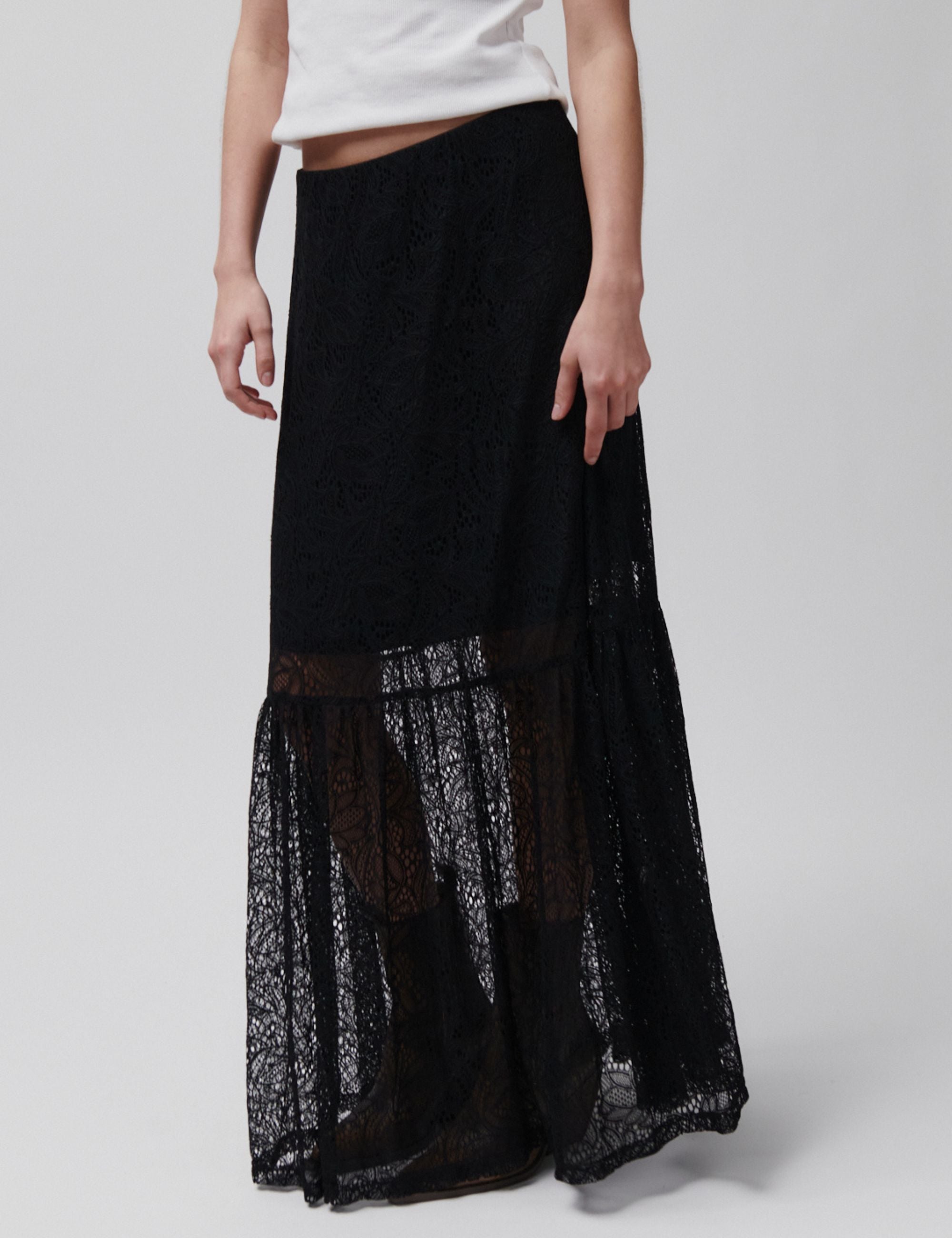 2NDDAY 2ND Cleam - Airy Lace - Nederdel Skirt 190303 Black