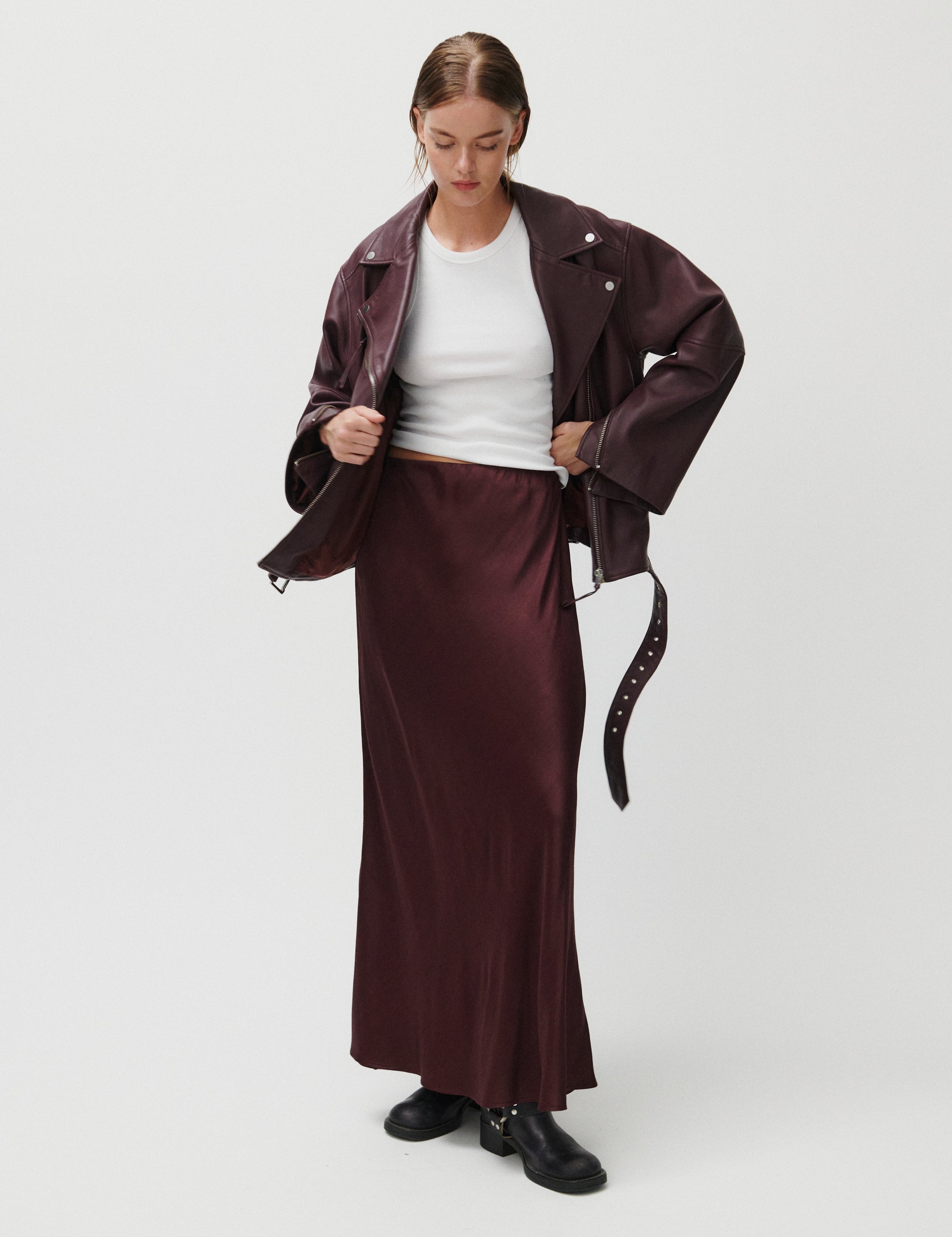2NDDAY 2ND Cleas - Viscose Skirt 09016 Catawba Grape