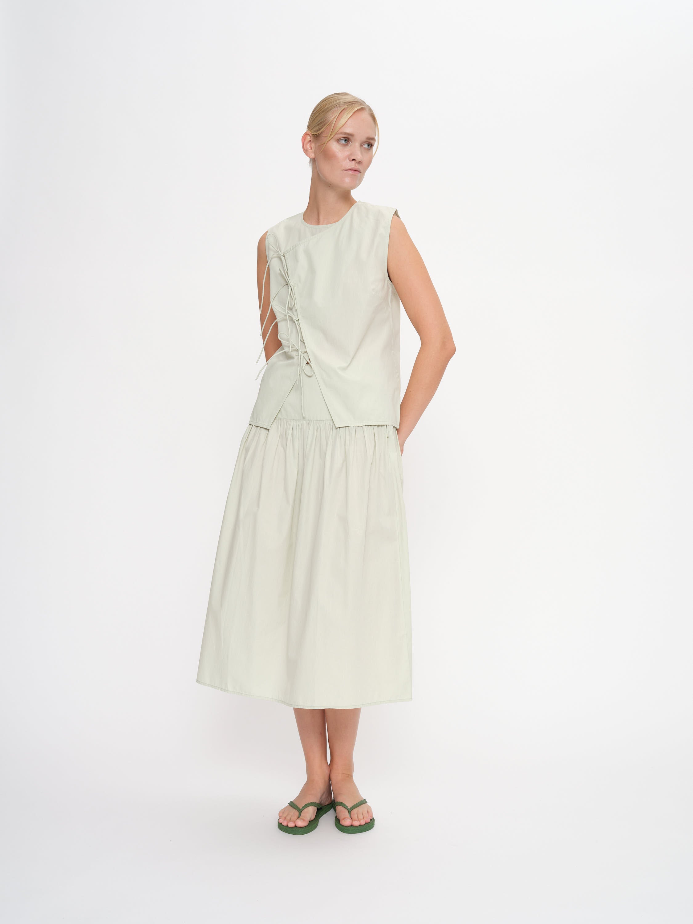 2NDDAY 2ND Cleome - Fine Crispy Poplin Skirt 136106 Green Tint
