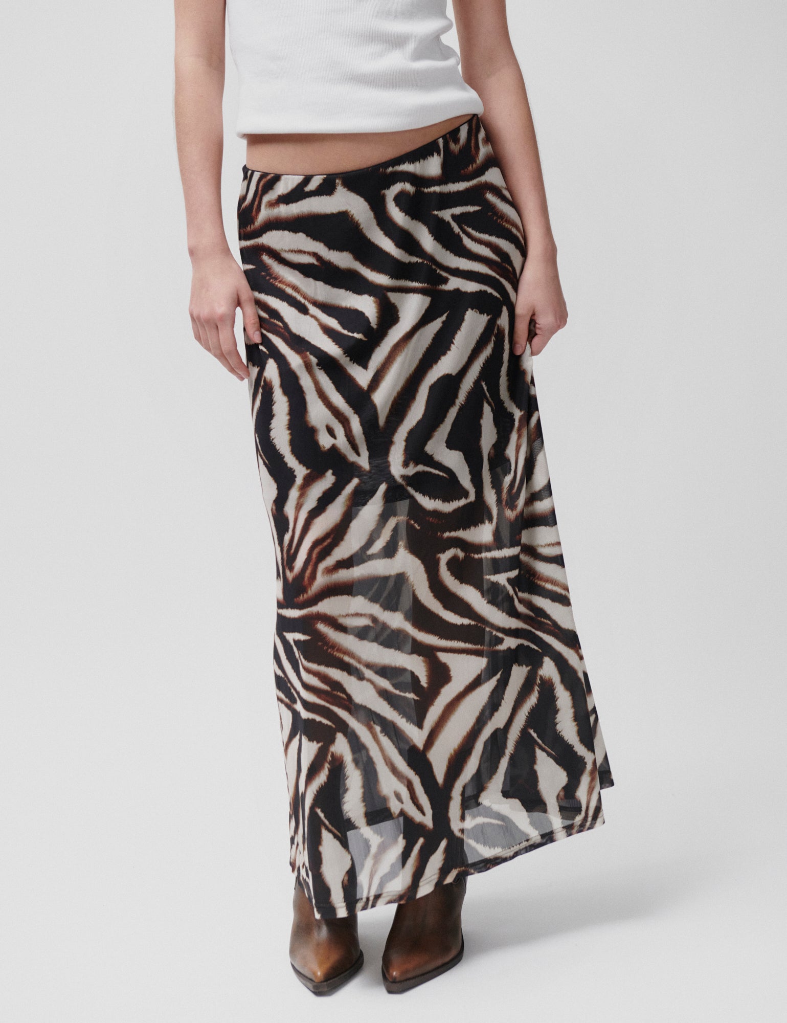 2NDDAY 2ND Cleum - Soft Mesh Skirt 420157 Java Zebra