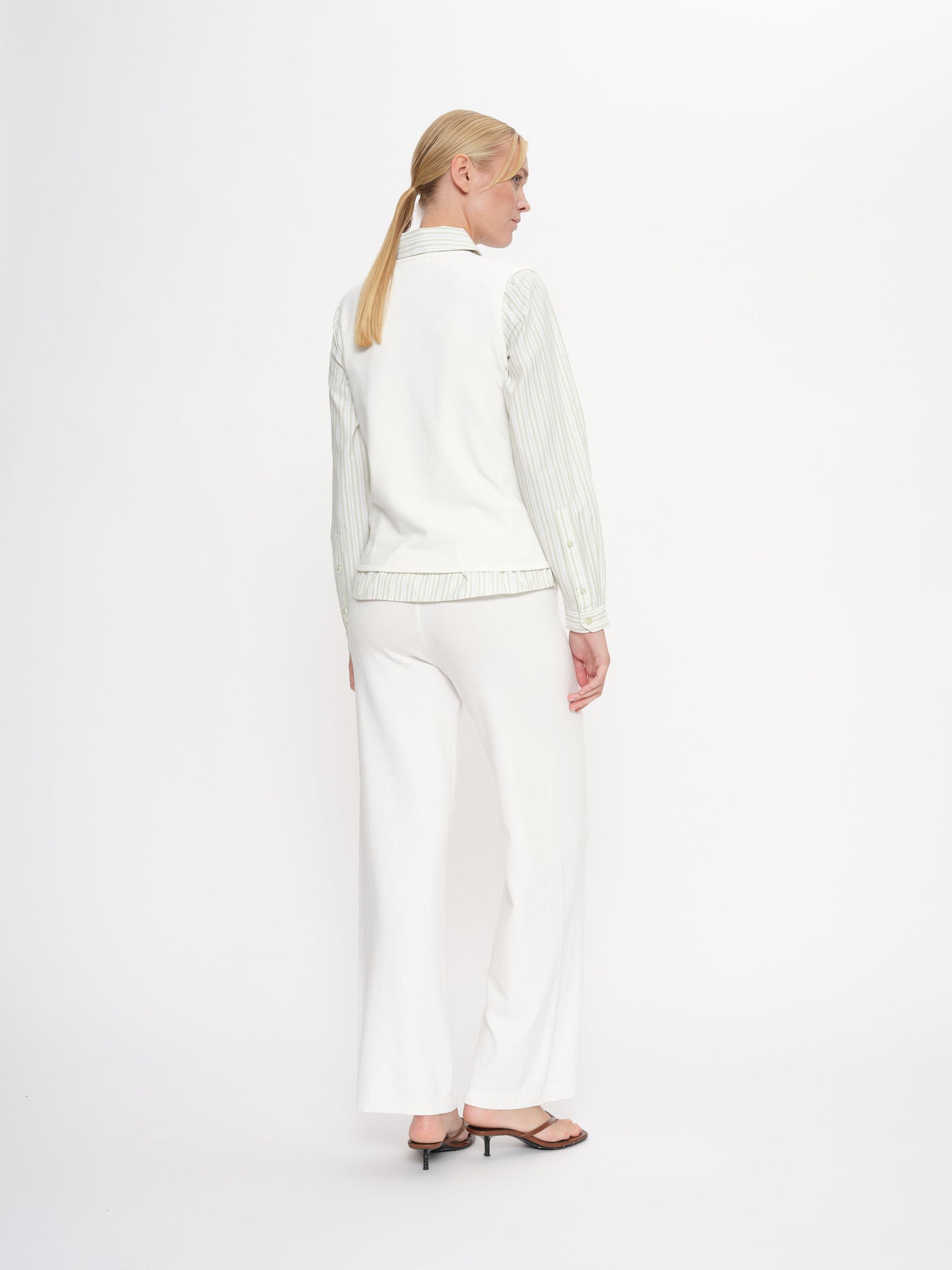 2ND Coral - Viscose Knit - WHITE ALYSSUM