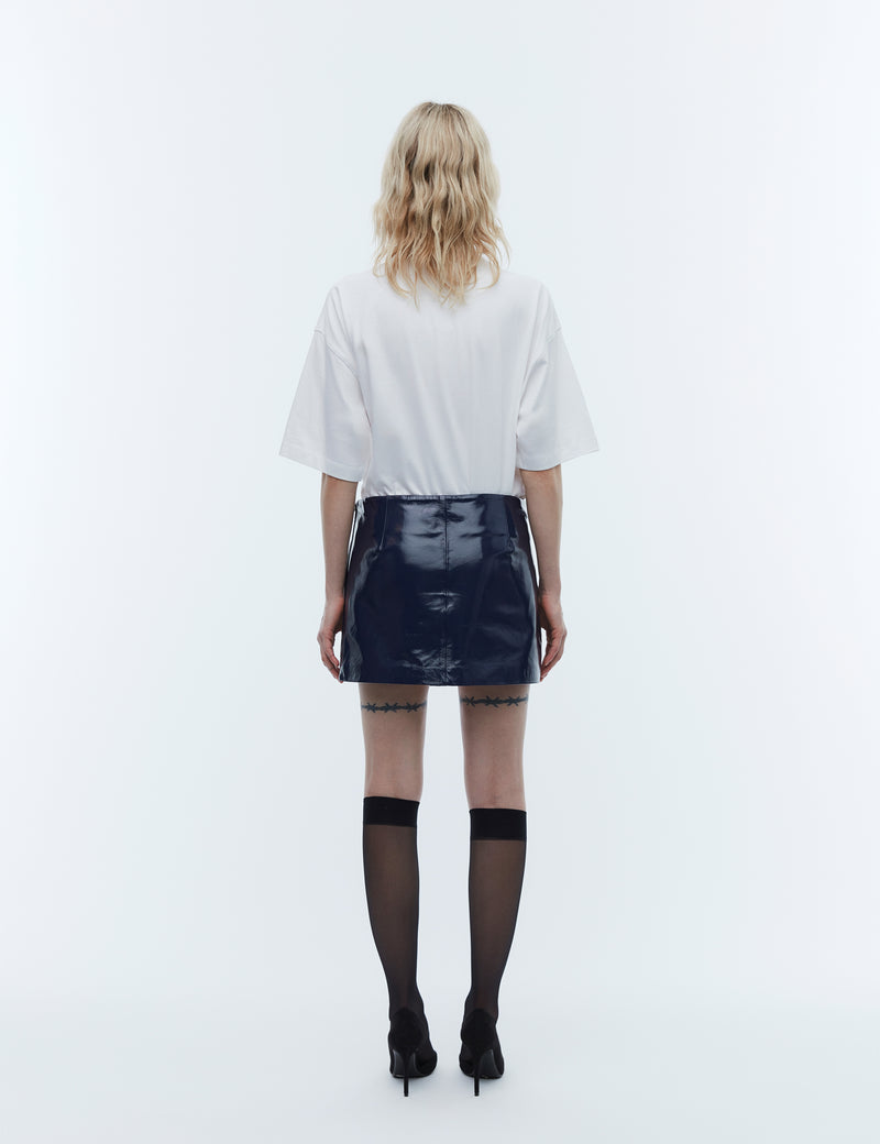 2NDDAY 2ND Danni - Soft Patent Leather Skirt 193815 Evening Blue