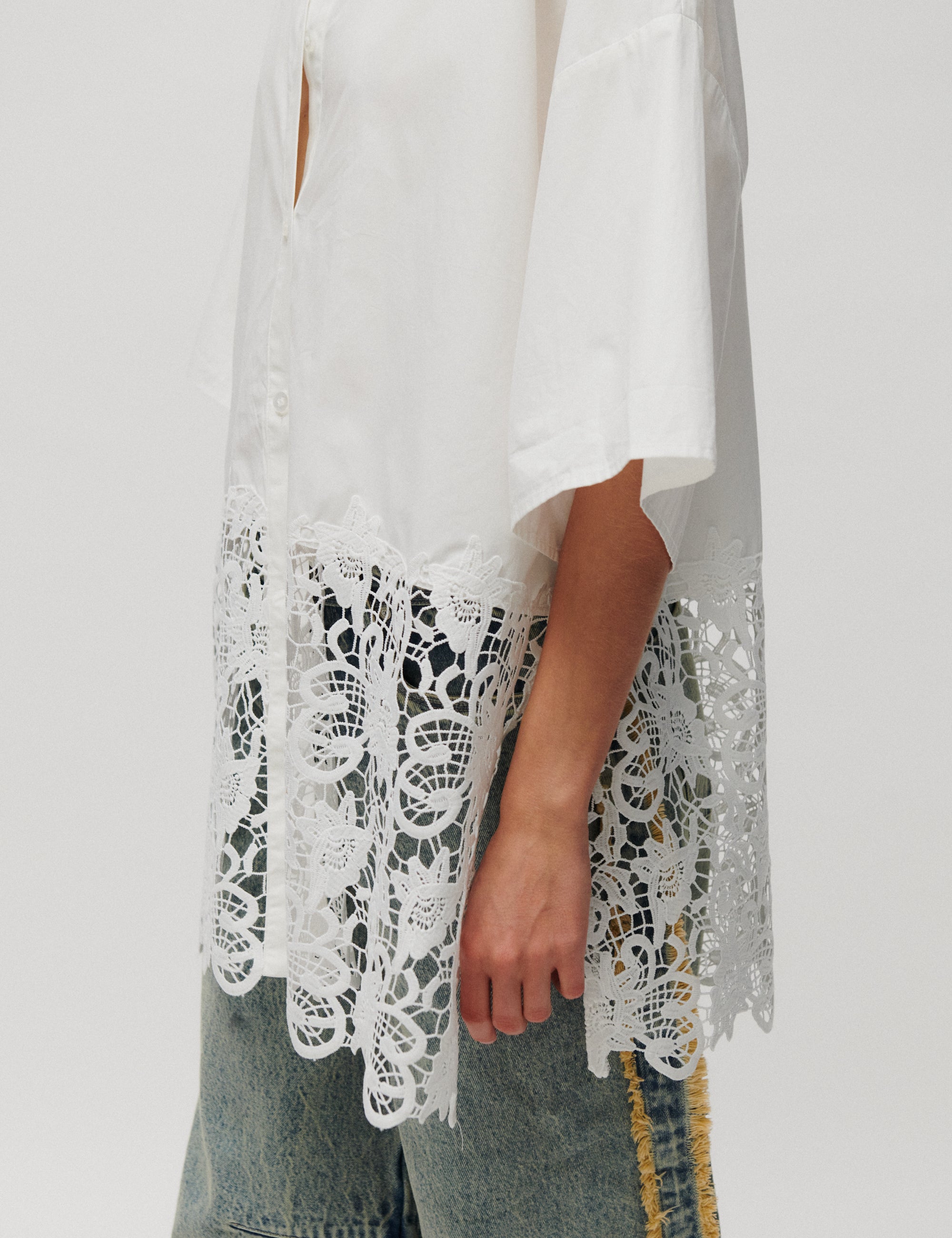 2NDDAY 2ND Edith - Cotton lace - Skjorte Bluse 111001 WHITE ALYSSUM