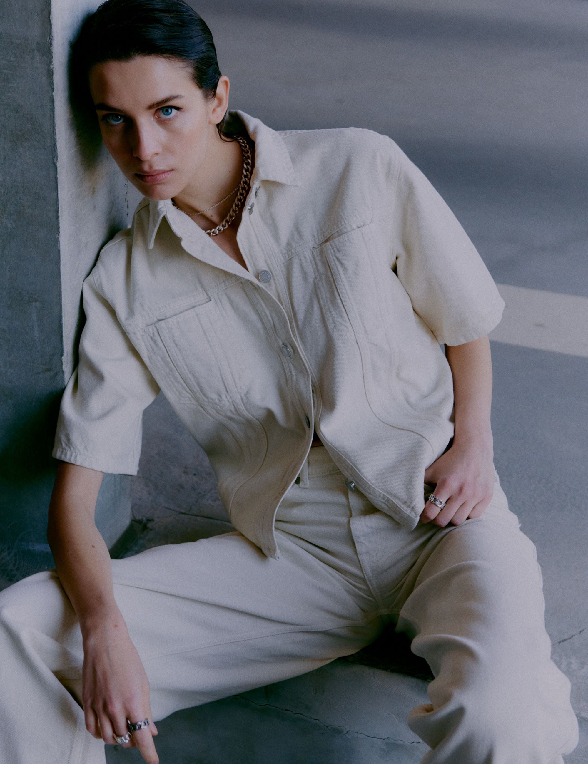 2NDDAY 2ND Fayen - Twill Denim Tops & T-Shirts 114801 TOFU