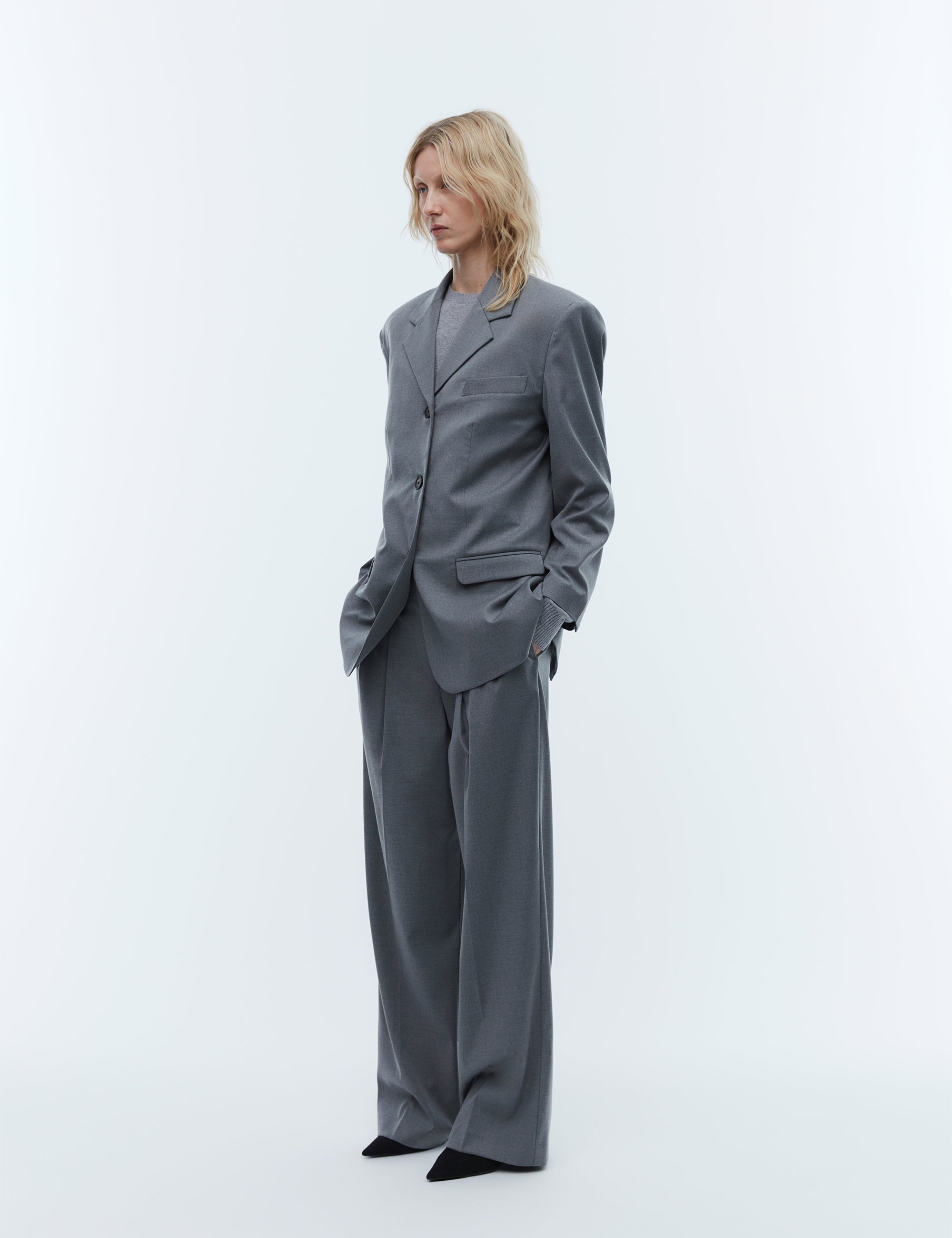 2NDDAY 2ND Harry - Classic Tailoring Blazer 420128 Dark Grey Melange