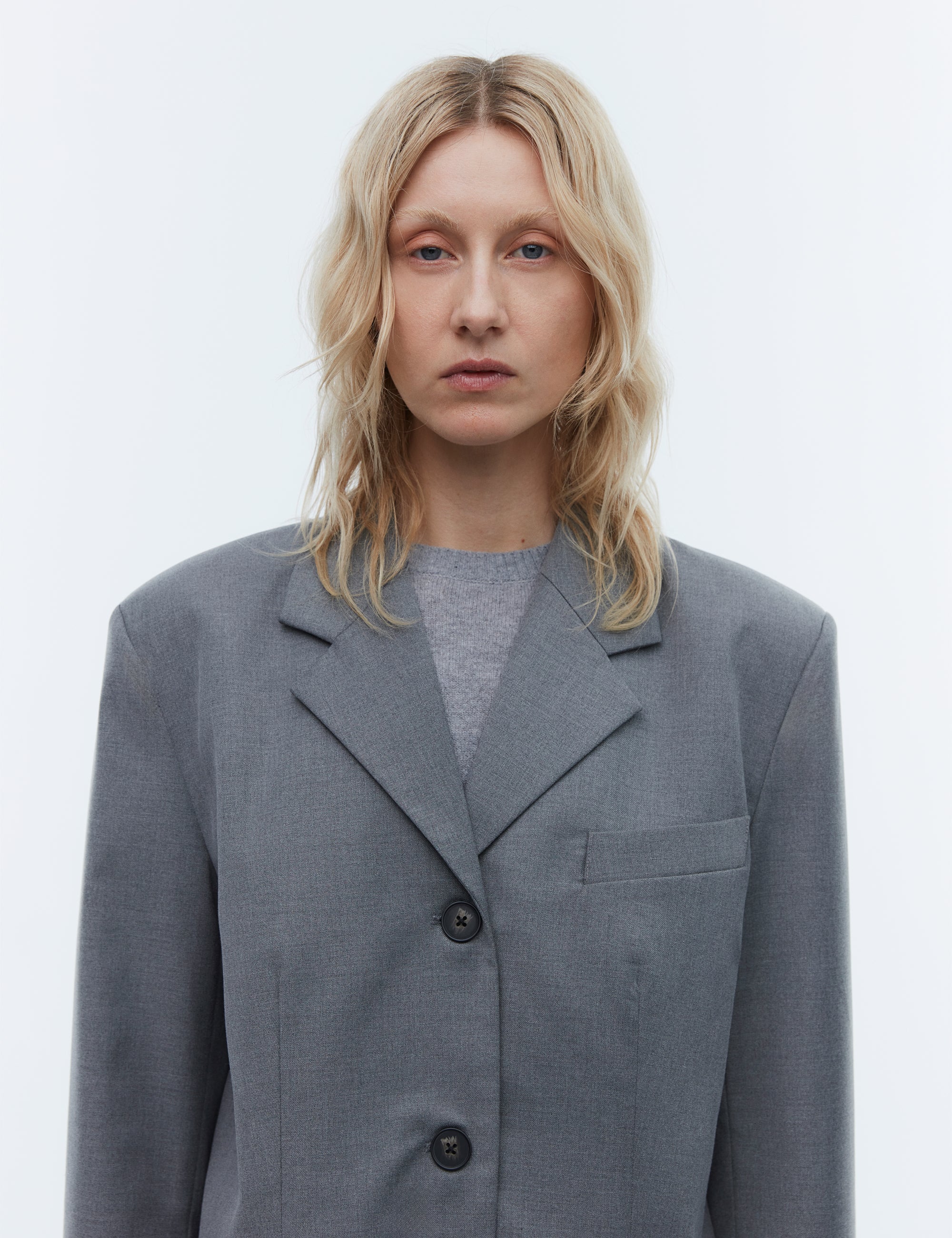2NDDAY 2ND Harry - Classic Tailoring Blazer 420128 Dark Grey Melange