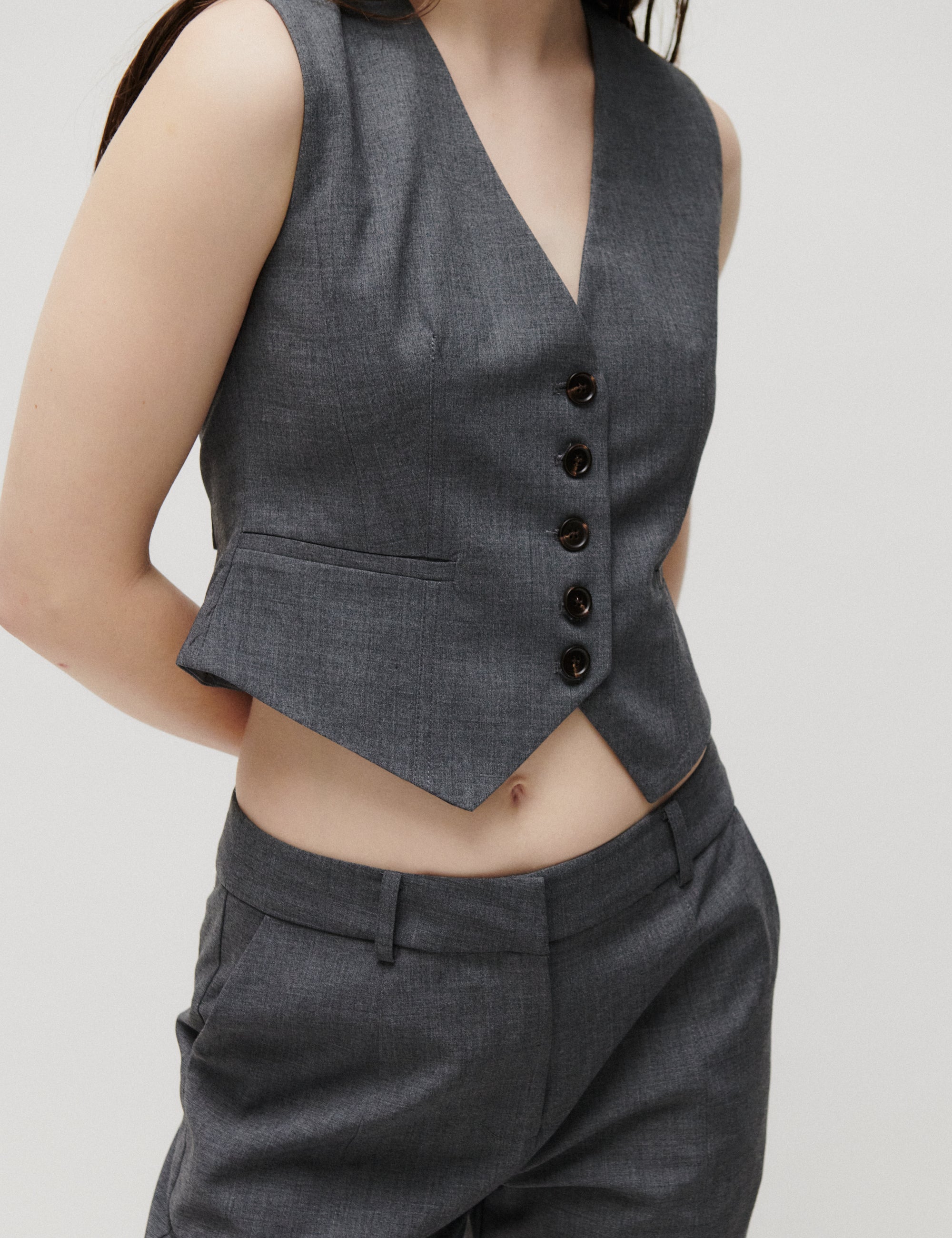 2NDDAY 2ND Hattoria - Melange Suiting Bukser 420129 Light Grey Melange