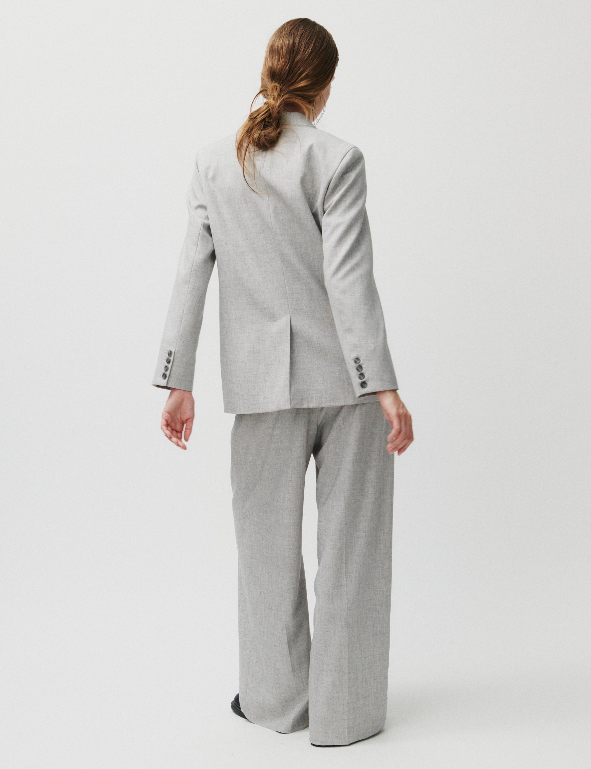 2NDDAY 2ND Herman - Grey suiting Blazer 154101 High-rise