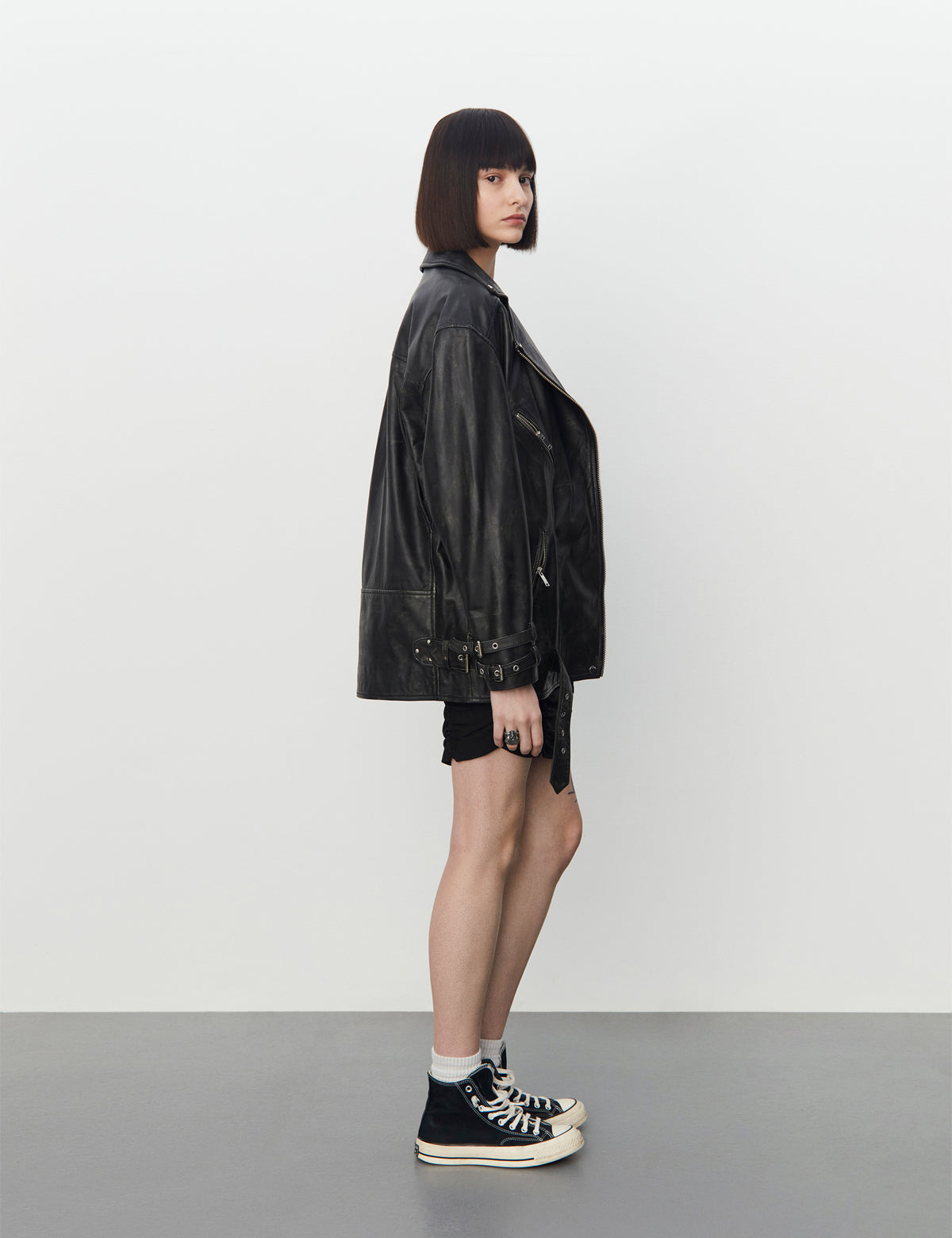 2NDDAY 2ND Jagger - Uneven Leather Coats & Jackets 11002 Unblack