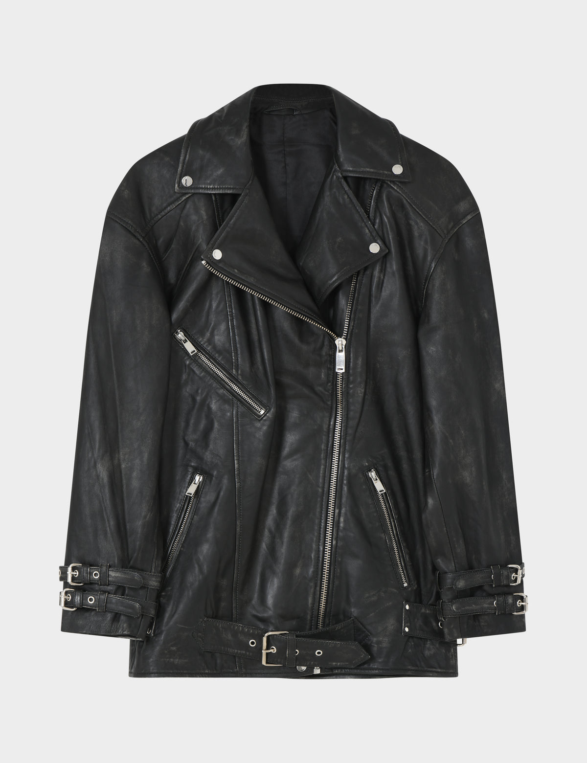 2NDDAY 2ND Jagger - Uneven Leather Coats & Jackets 11002 Unblack