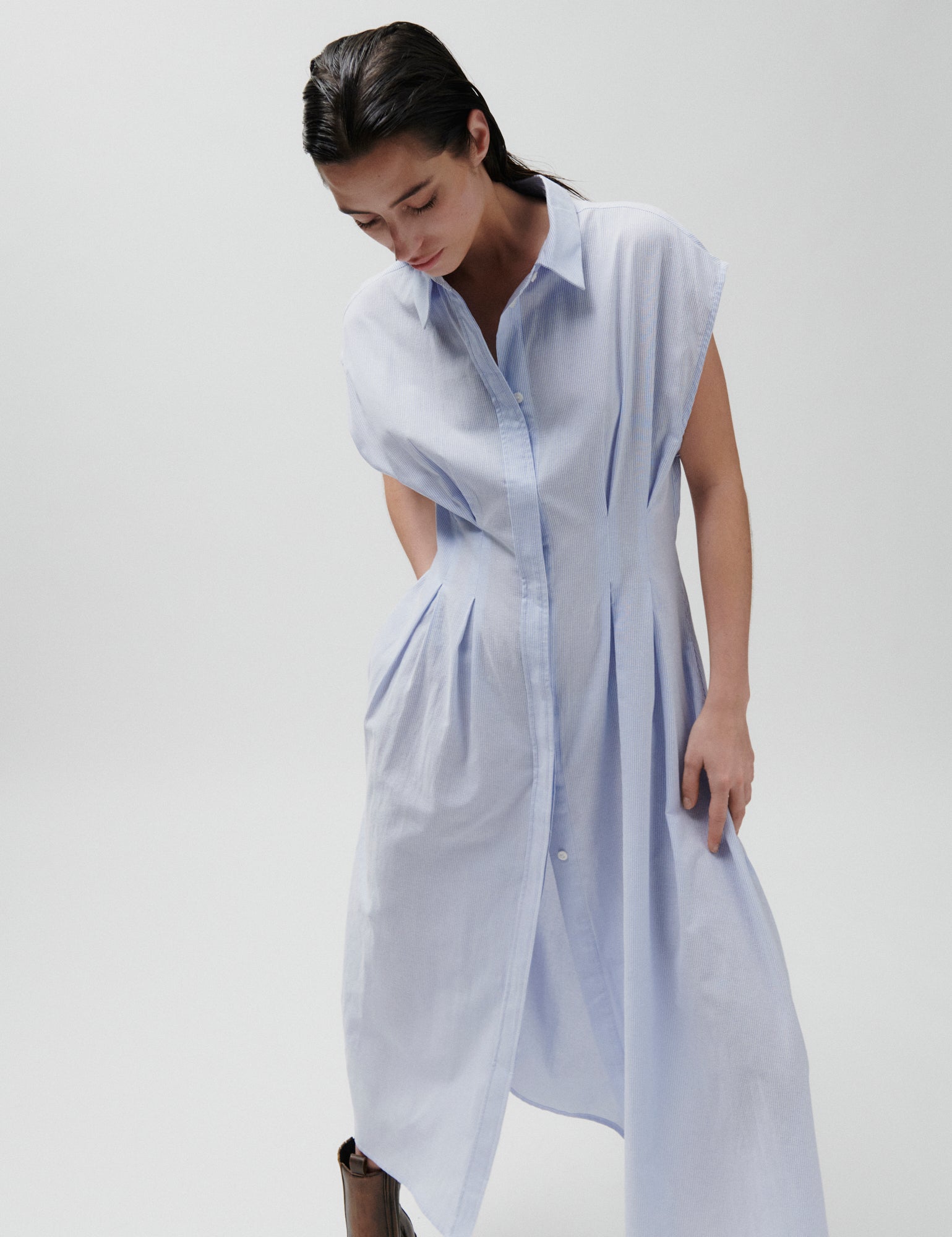 2NDDAY 2ND Jamie - Crisp Summer Shirting Kjole 153919 Serenity