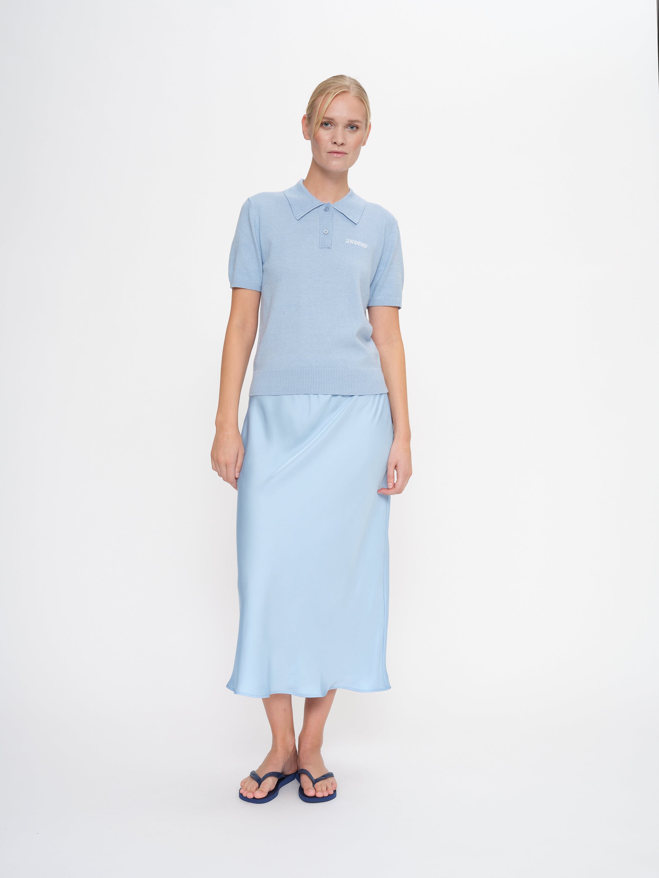 2NDDAY 2ND Jean - Soft Wool Blend Tops & T-Shirts 4038 Powder Blue