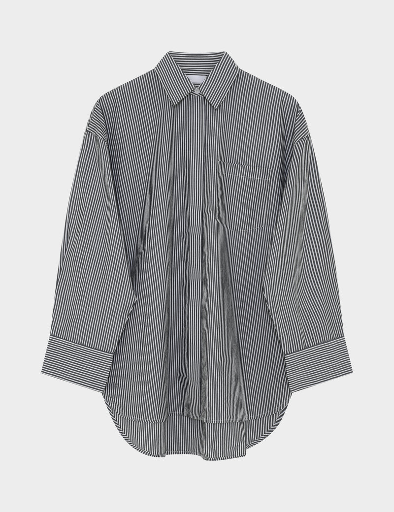 2NDDAY 2ND Jemma - Daily Lines Shirts & Blouses 420119 Soft Stripe Anthracite