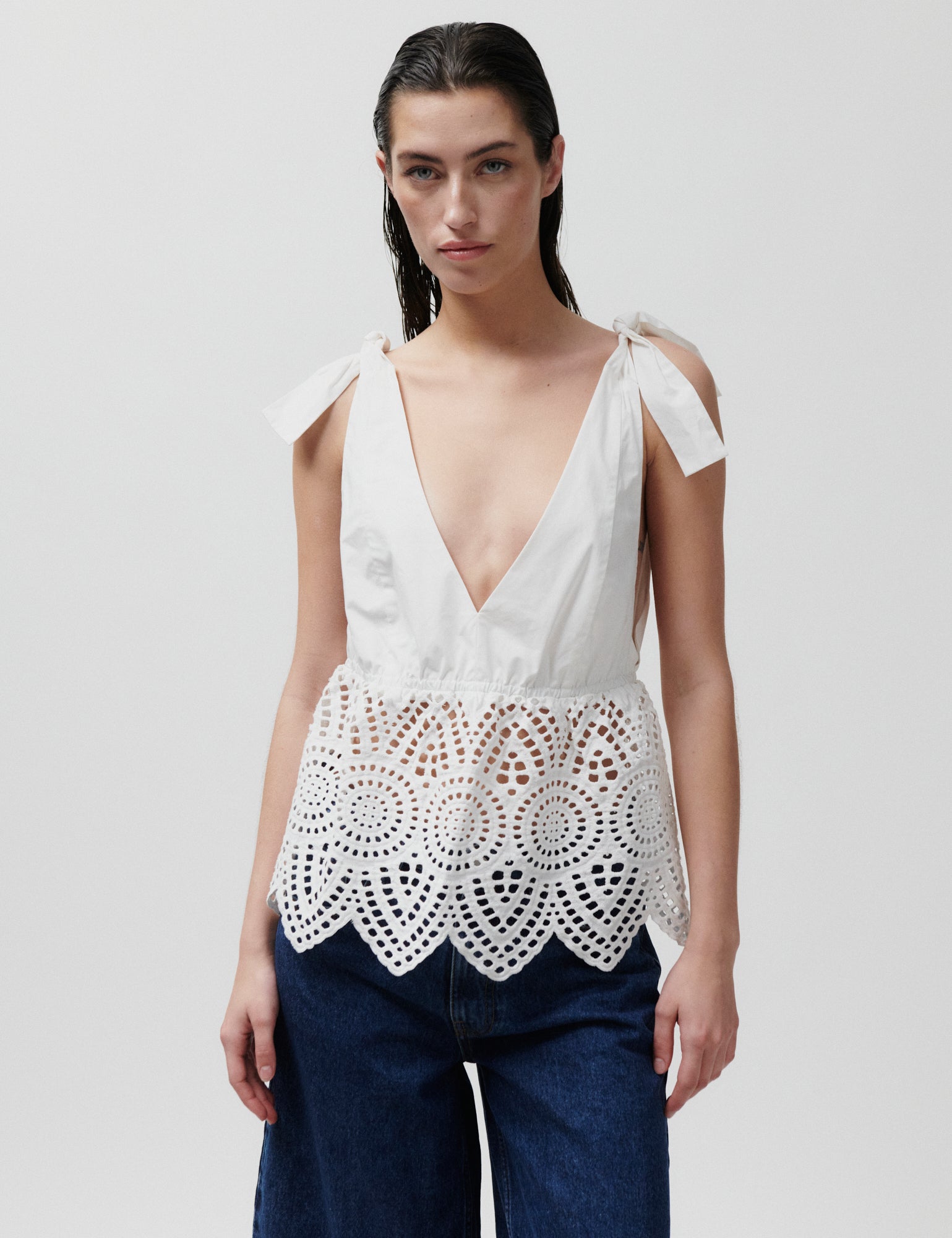 2NDDAY 2ND Kuna - Poplin Charm Tops & T-Shirts 114001 Brilliant White