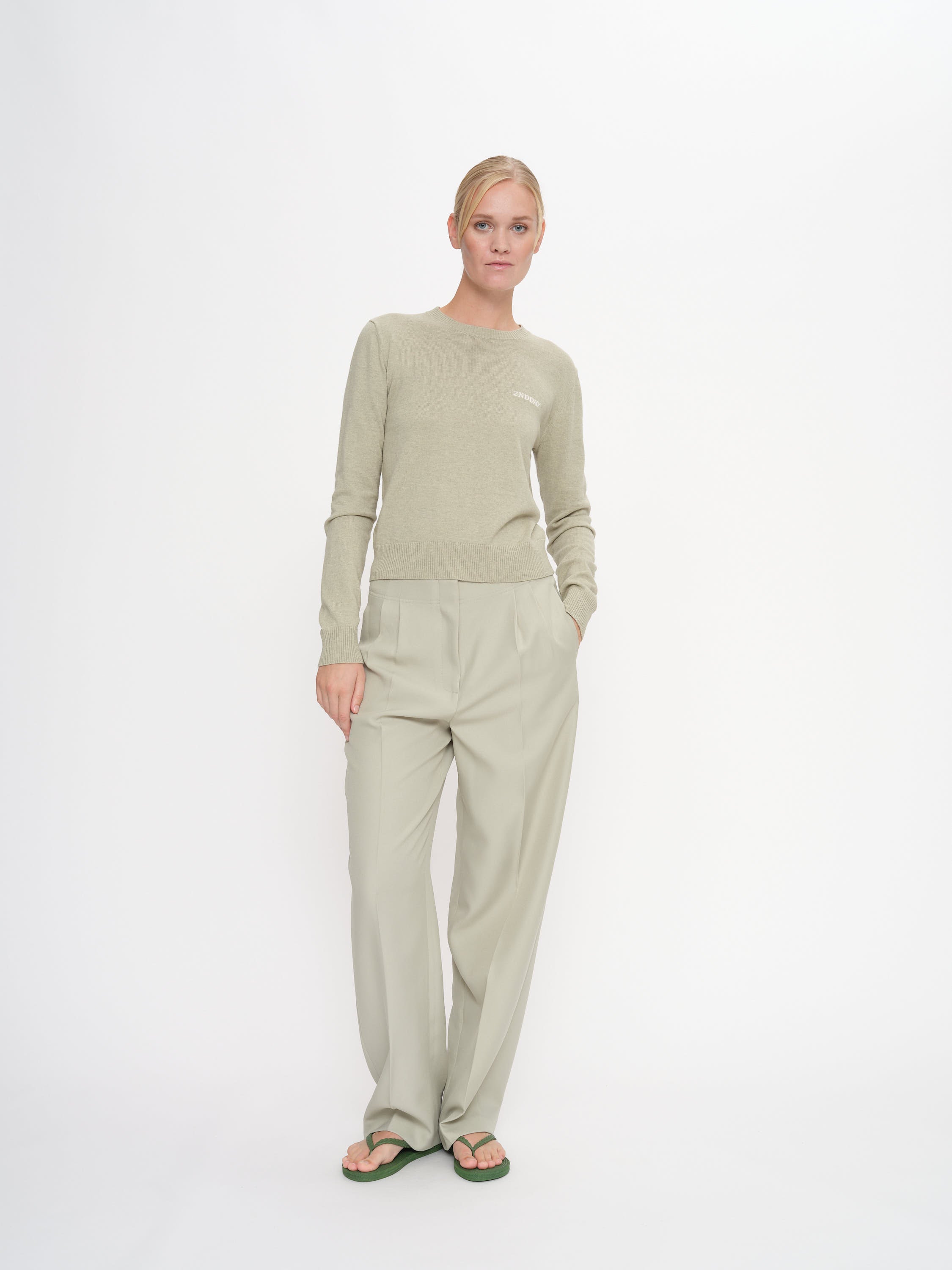 2NDDAY 2ND Lance - Soft Wool Blend Pullover 160110 Desert Sage