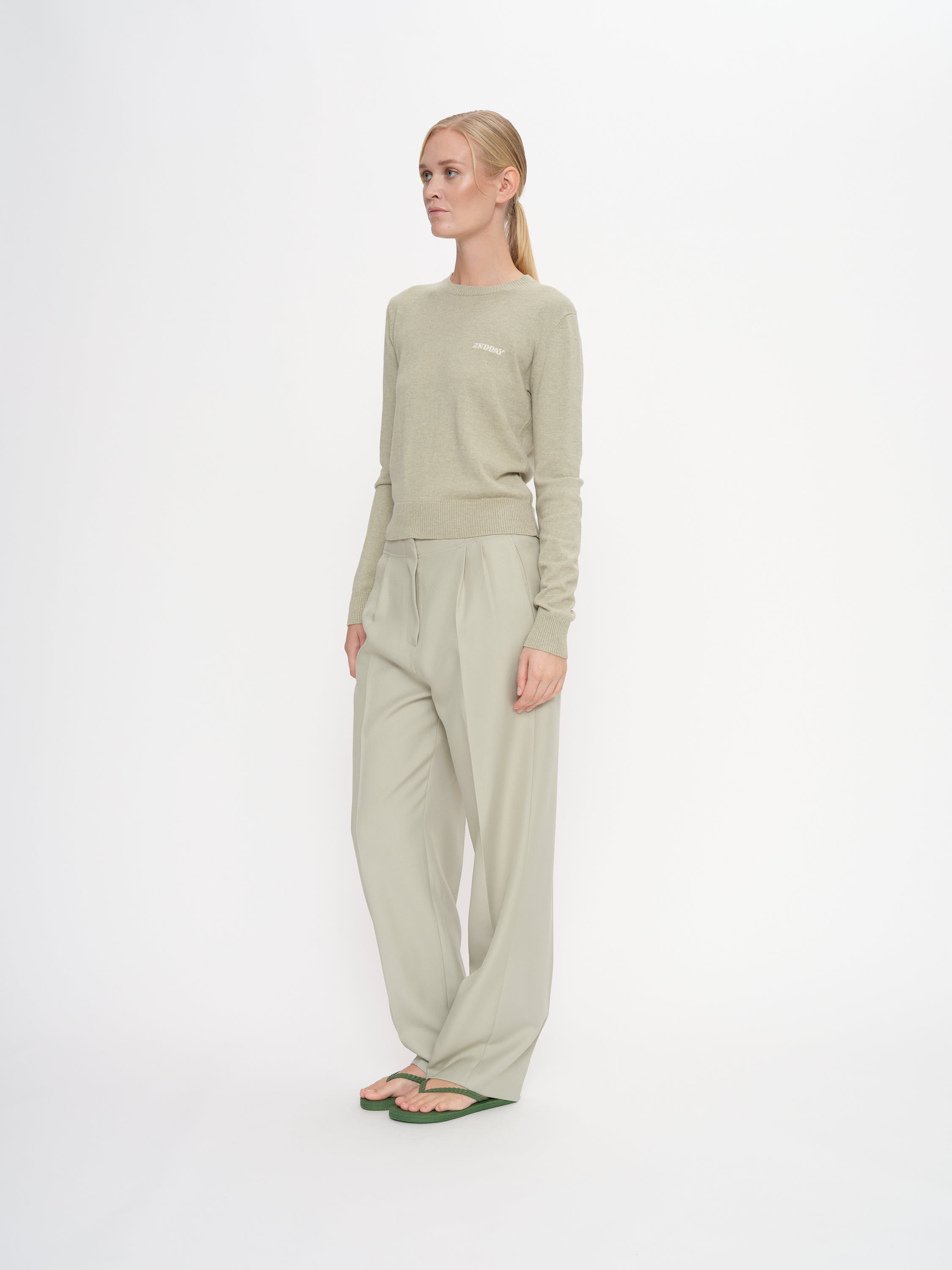 2NDDAY 2ND Lance - Soft Wool Blend Pullover 160110 Desert Sage